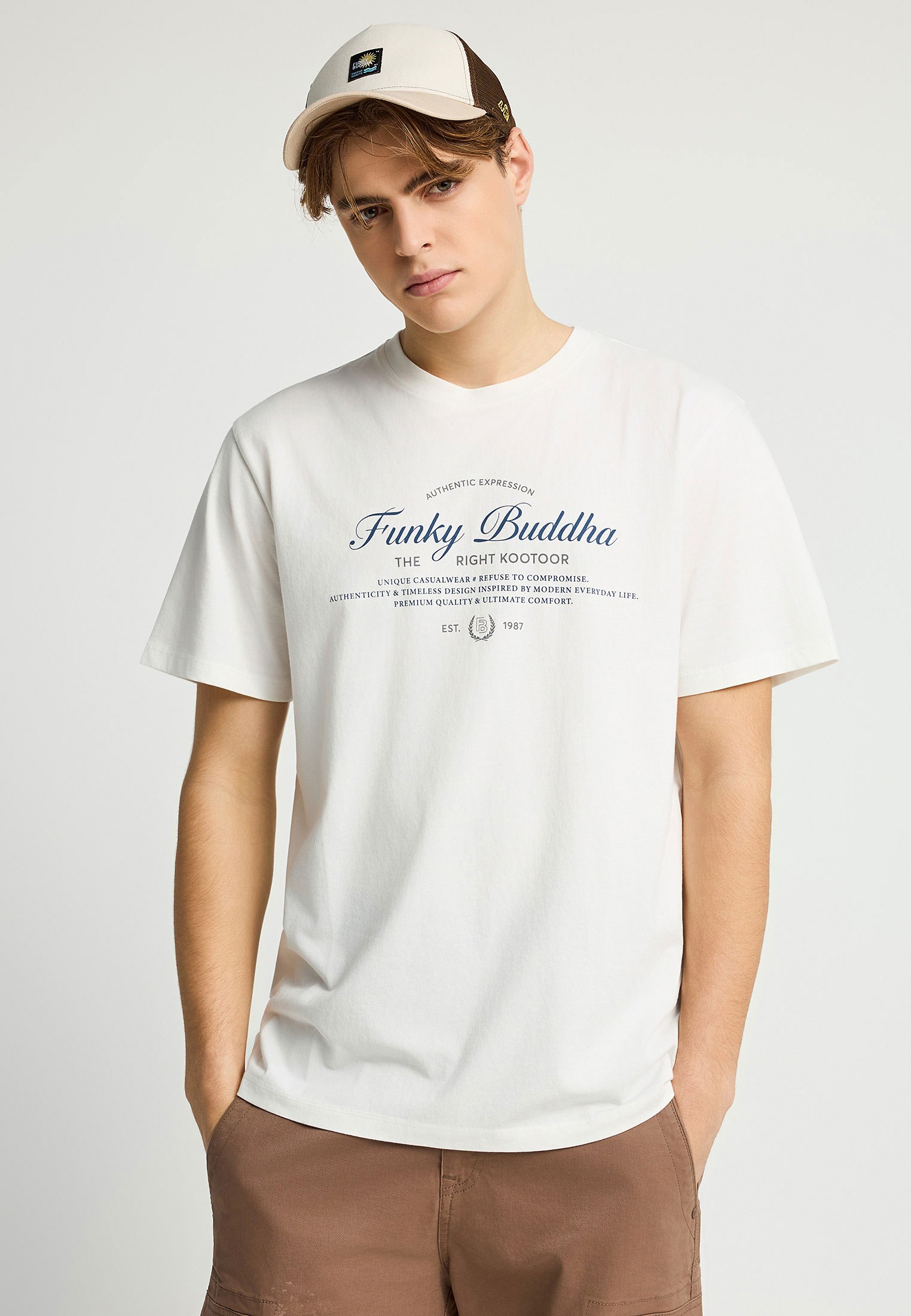 Men's Shirts Funky Buddha White