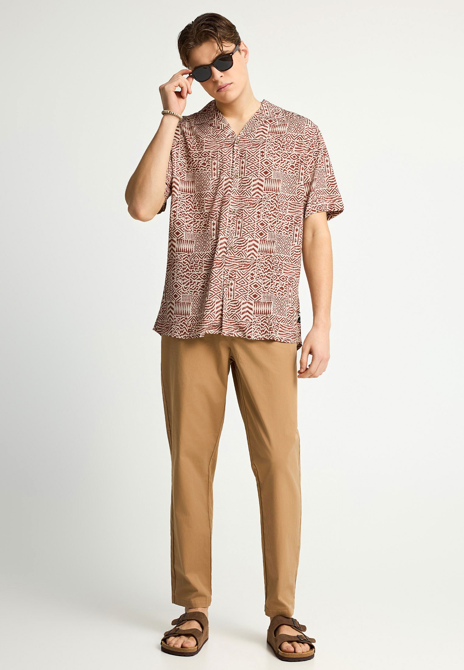 Men's Shirts Funky Buddha Brown