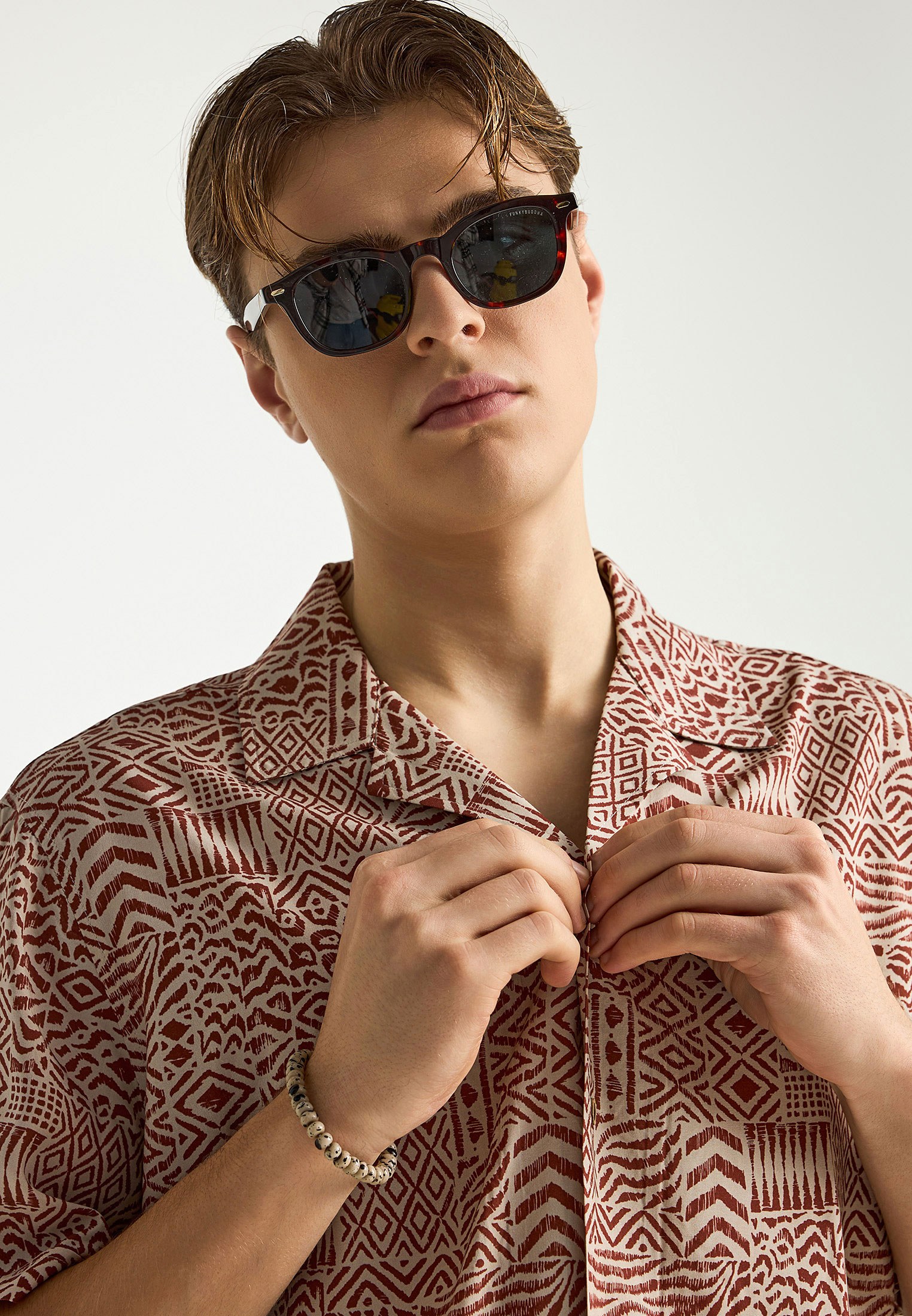 Men's Shirts Funky Buddha Brown