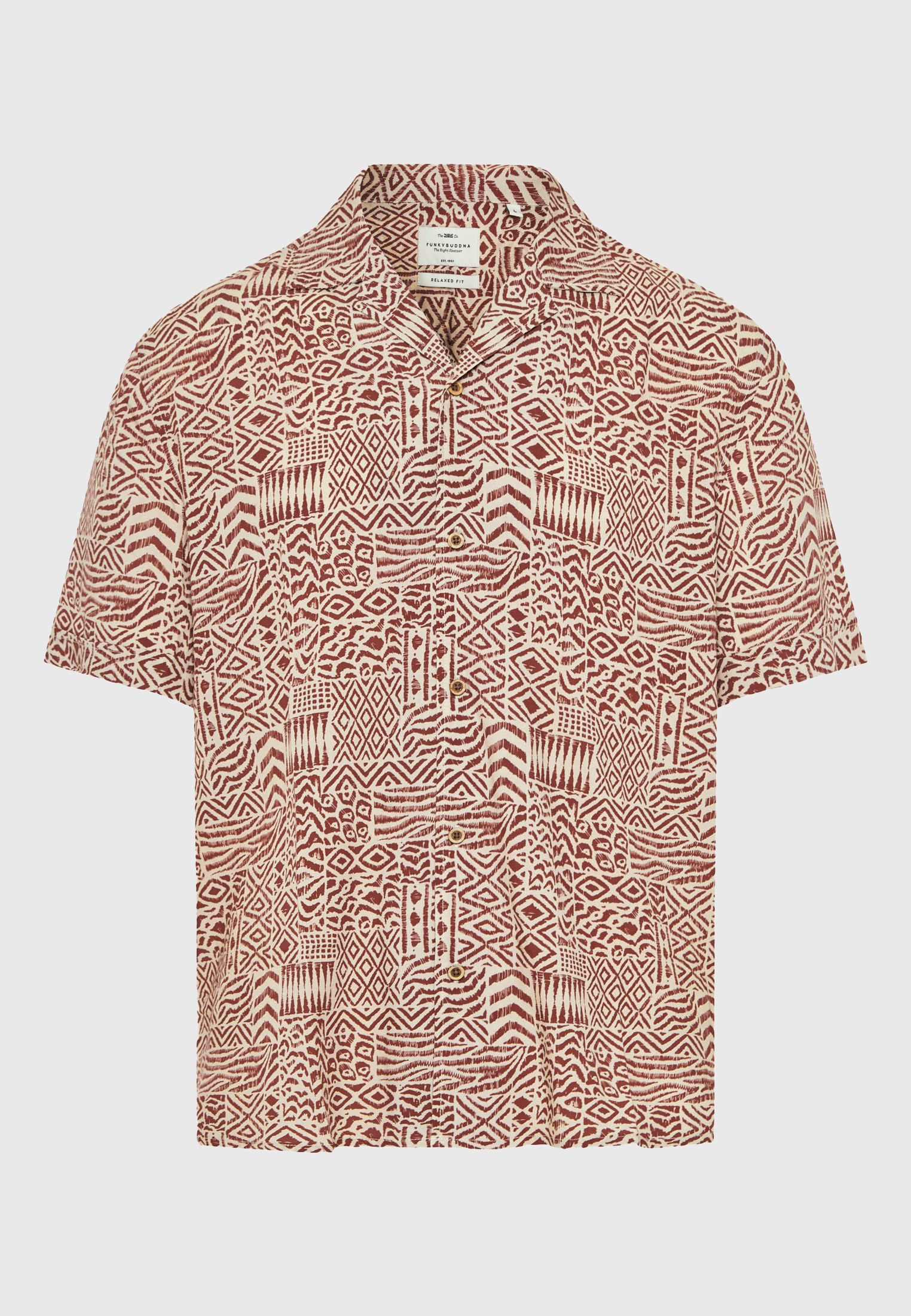 Men's Shirts Funky Buddha Brown