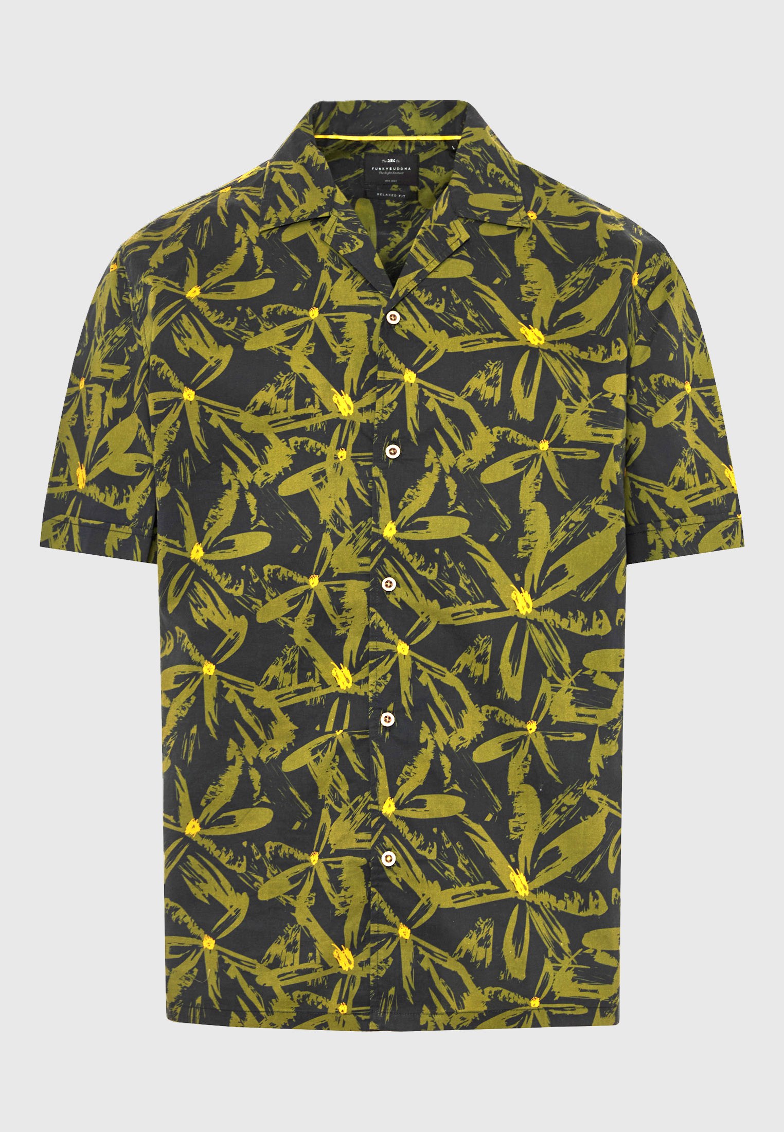 Ανδρικά ρούχα FunkyBuddha - ΣΗΜΑΝΤΙΚΟ: Σε περίπτωση διαφοράς τιμής από το κατάστημα ισχύει παντα και μόνο η τιμή του καταστήματος Ανδρικό κοντομάνικο floral πουκάμισο