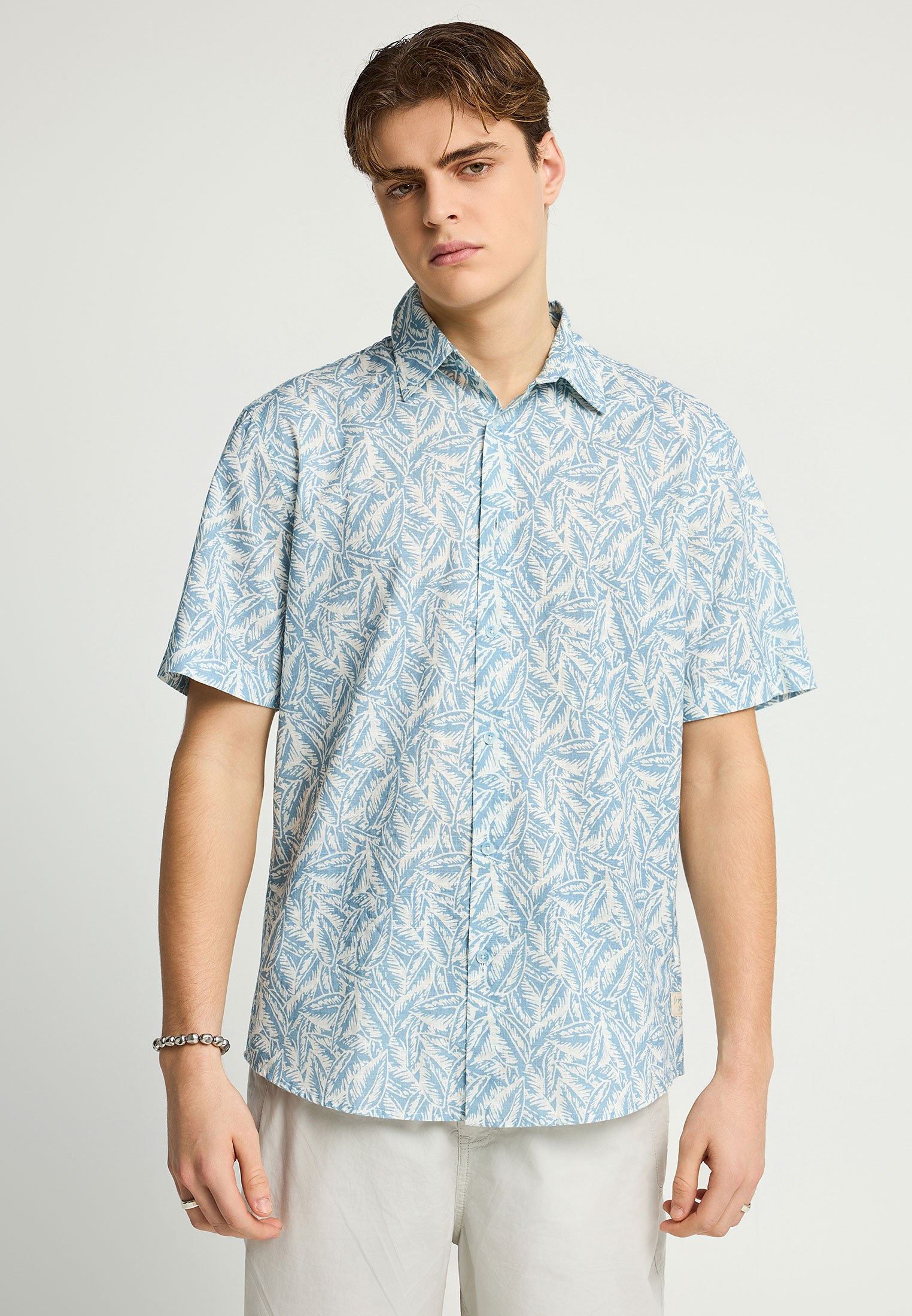 Ανδρικό floral κοντομάνικο πουκάμισο