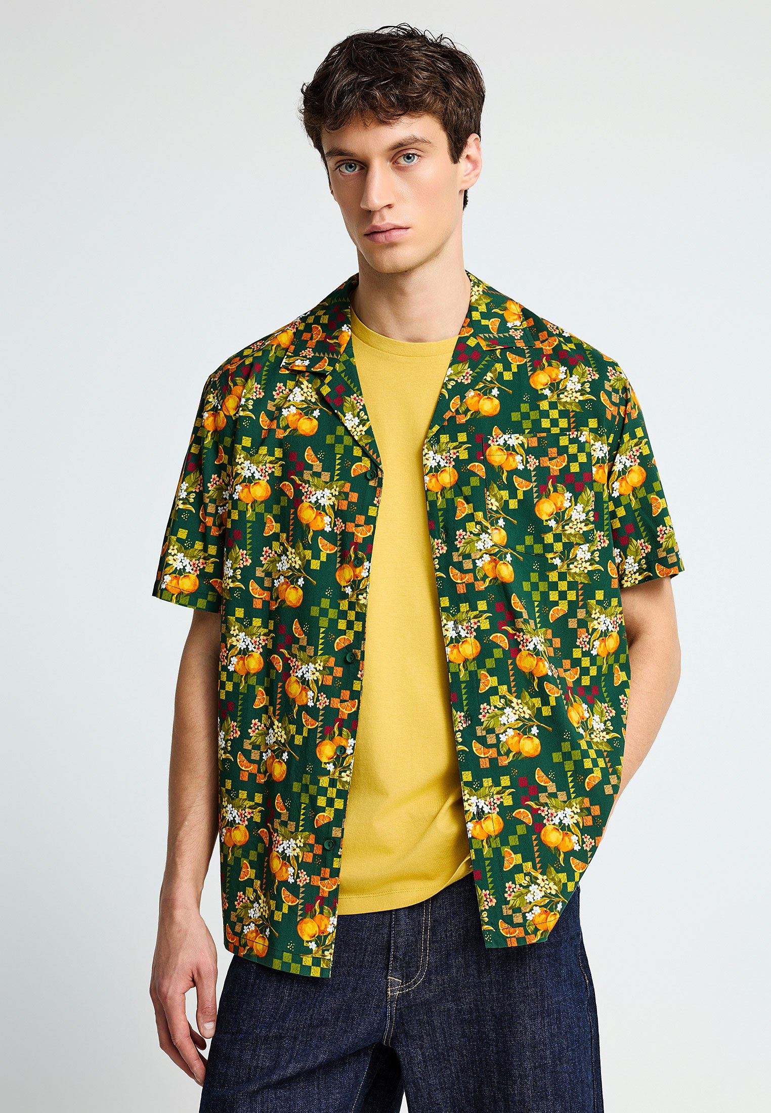 Ανδρικό relaxed κοντομάνικο πουκάμισο