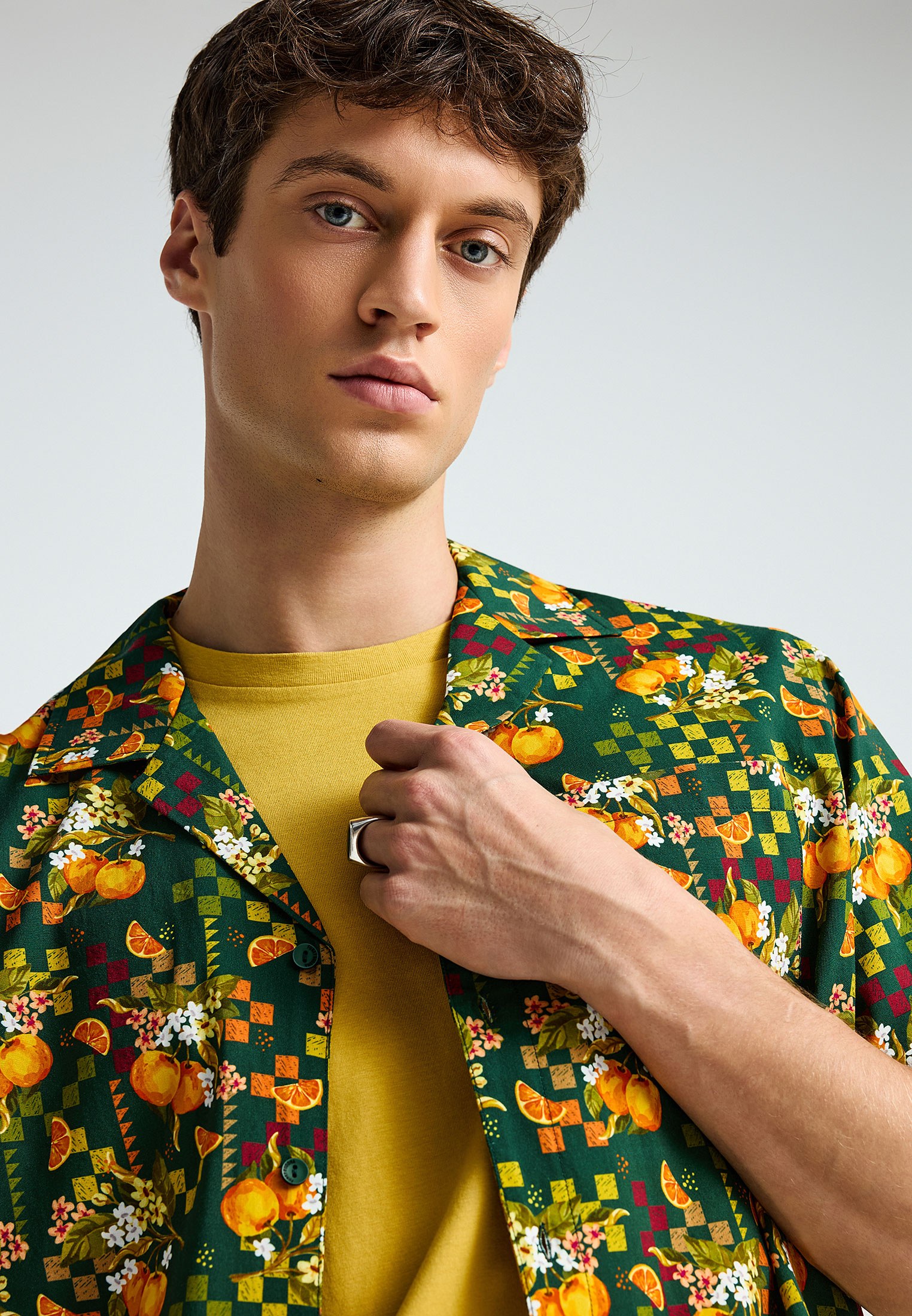 Men's Shirts Funky Buddha Green