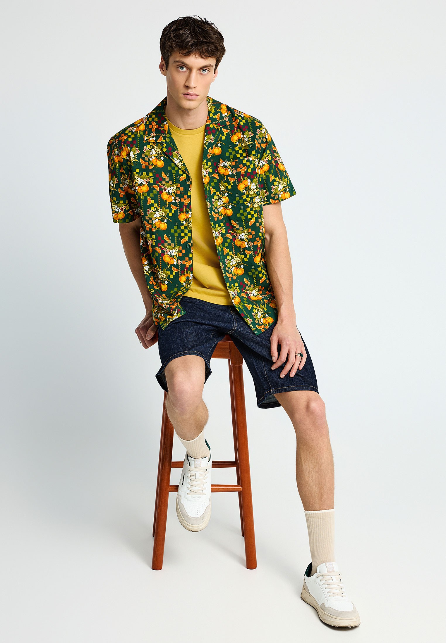 Men's Shirts Funky Buddha Green