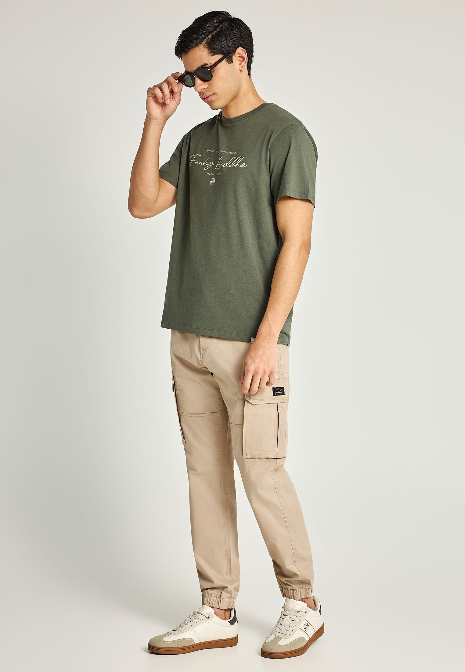Men's Trousers Funky Buddha Beige