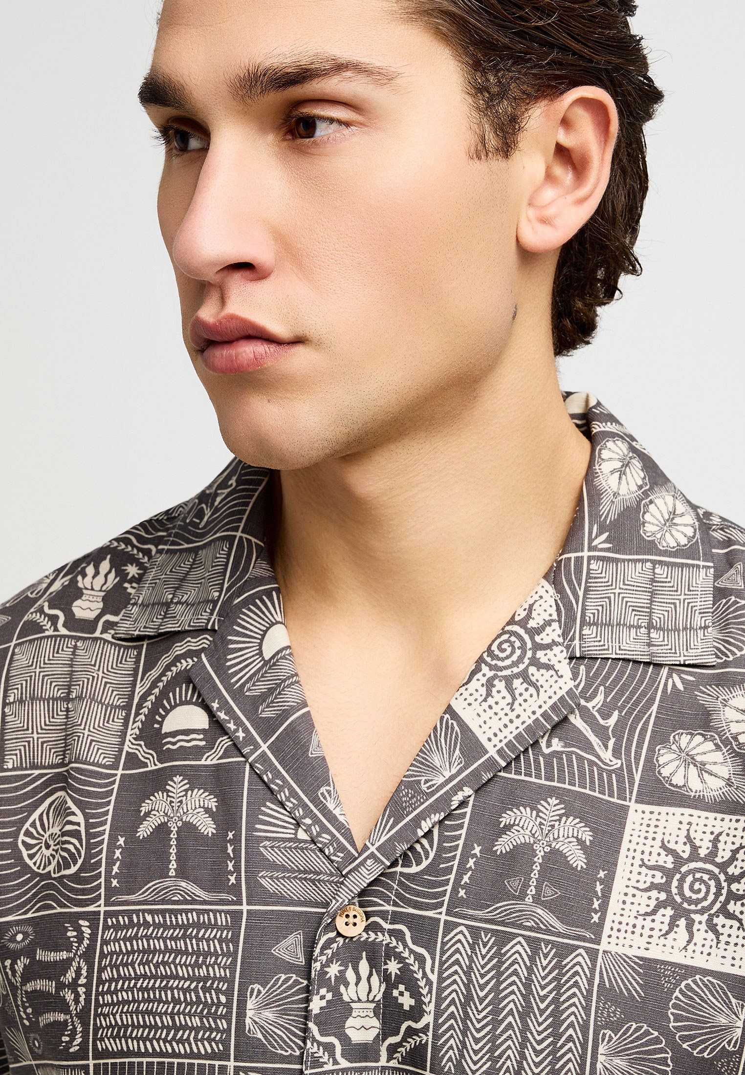 Men's Shirts Funky Buddha Beige