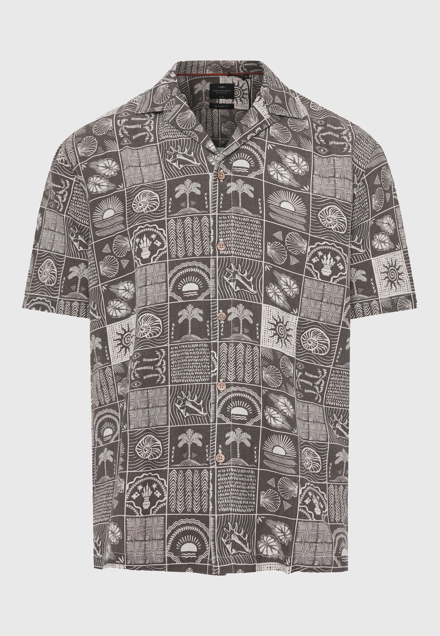 Men's Shirts Funky Buddha Beige