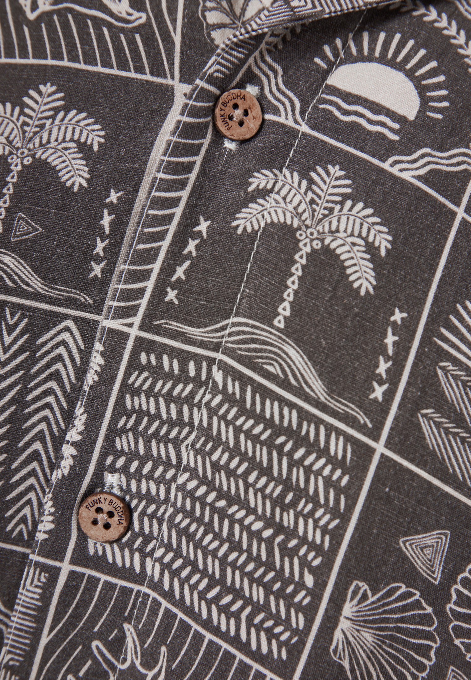 Men's Shirts Funky Buddha Beige