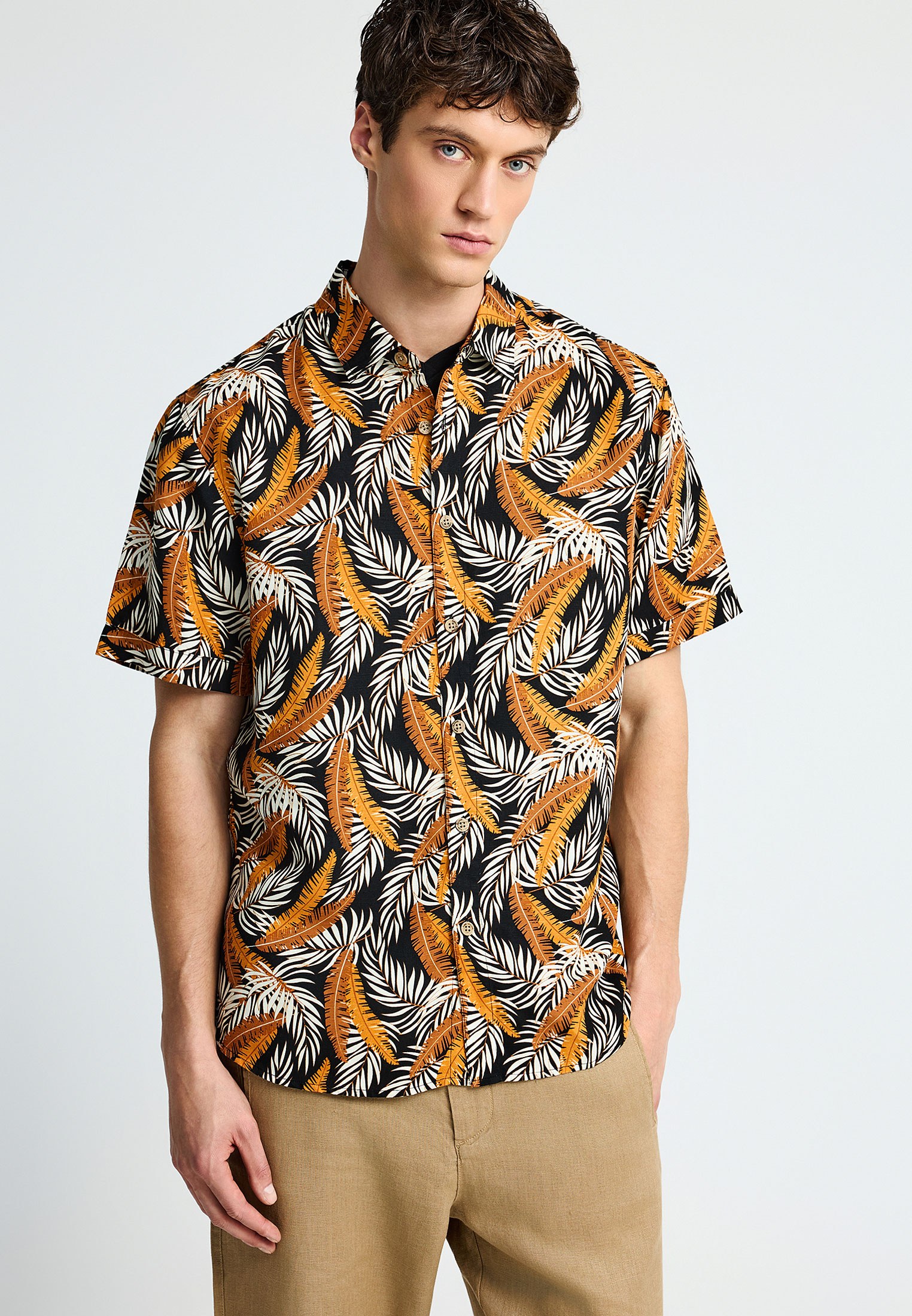 Ανδρικό relaxed lyocell blend πουκάμισο