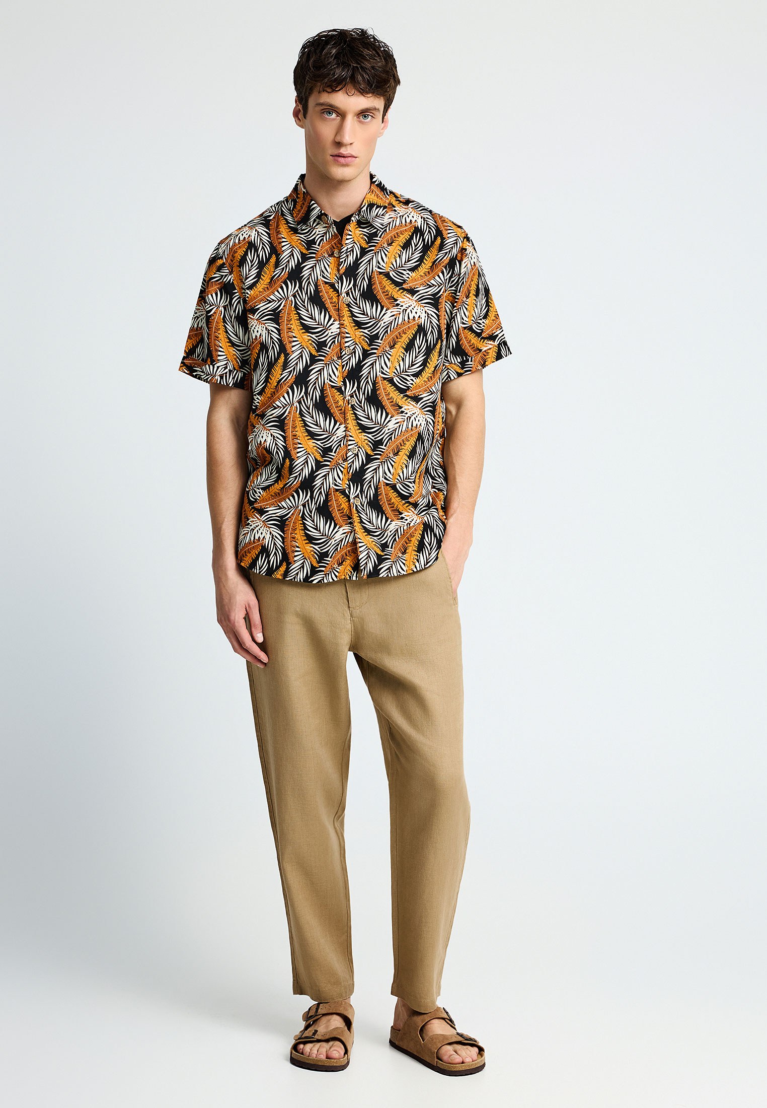 Men's Shirts Funky Buddha Brown