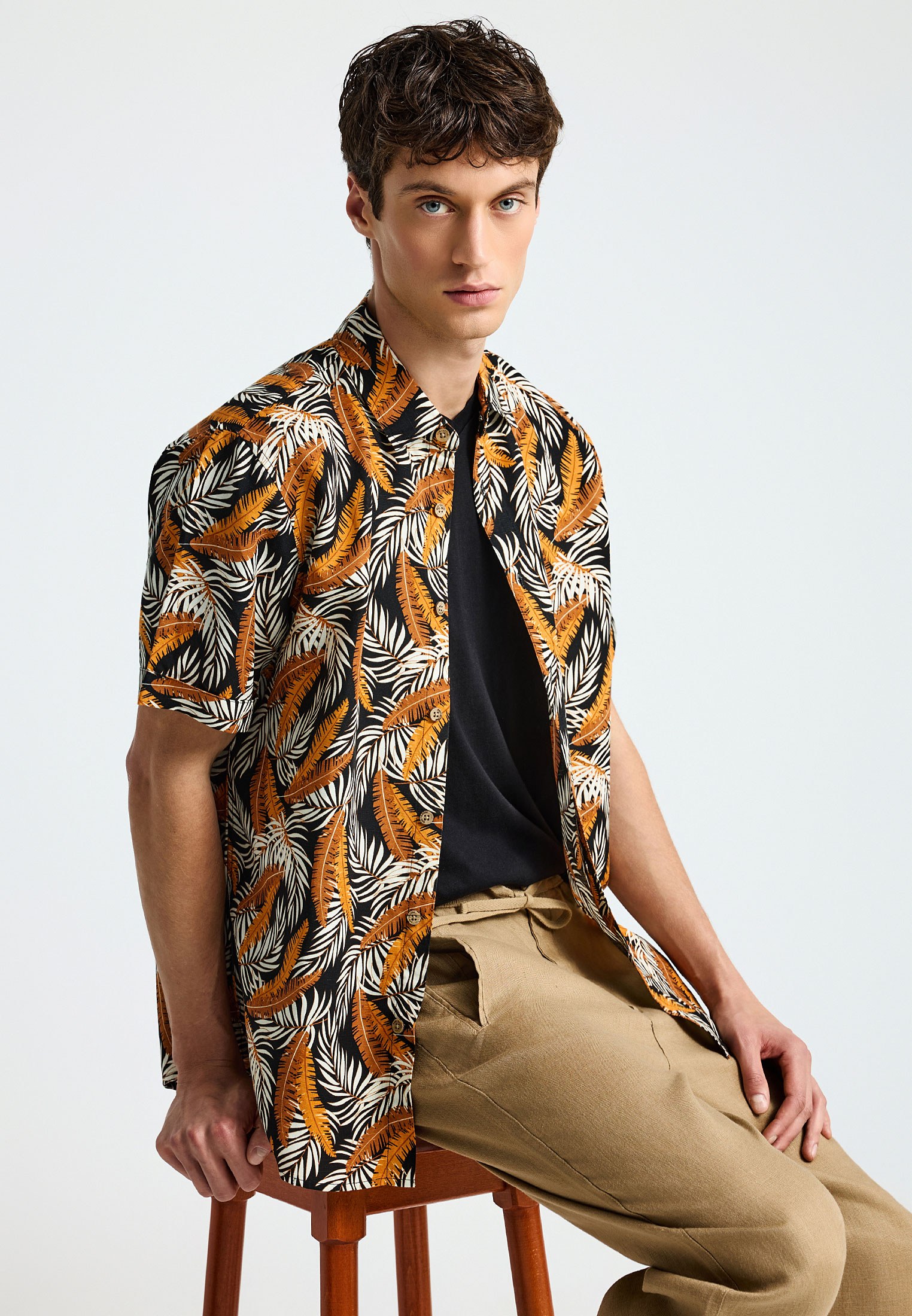 Men's Shirts Funky Buddha Brown