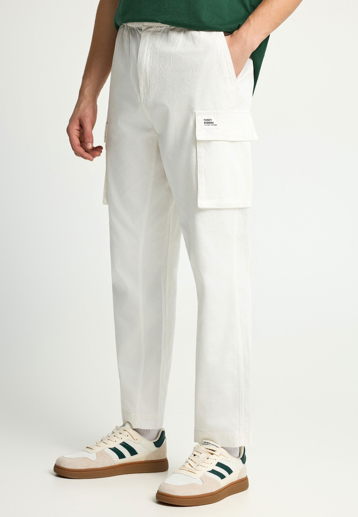 Men's Trousers Funky Buddha White