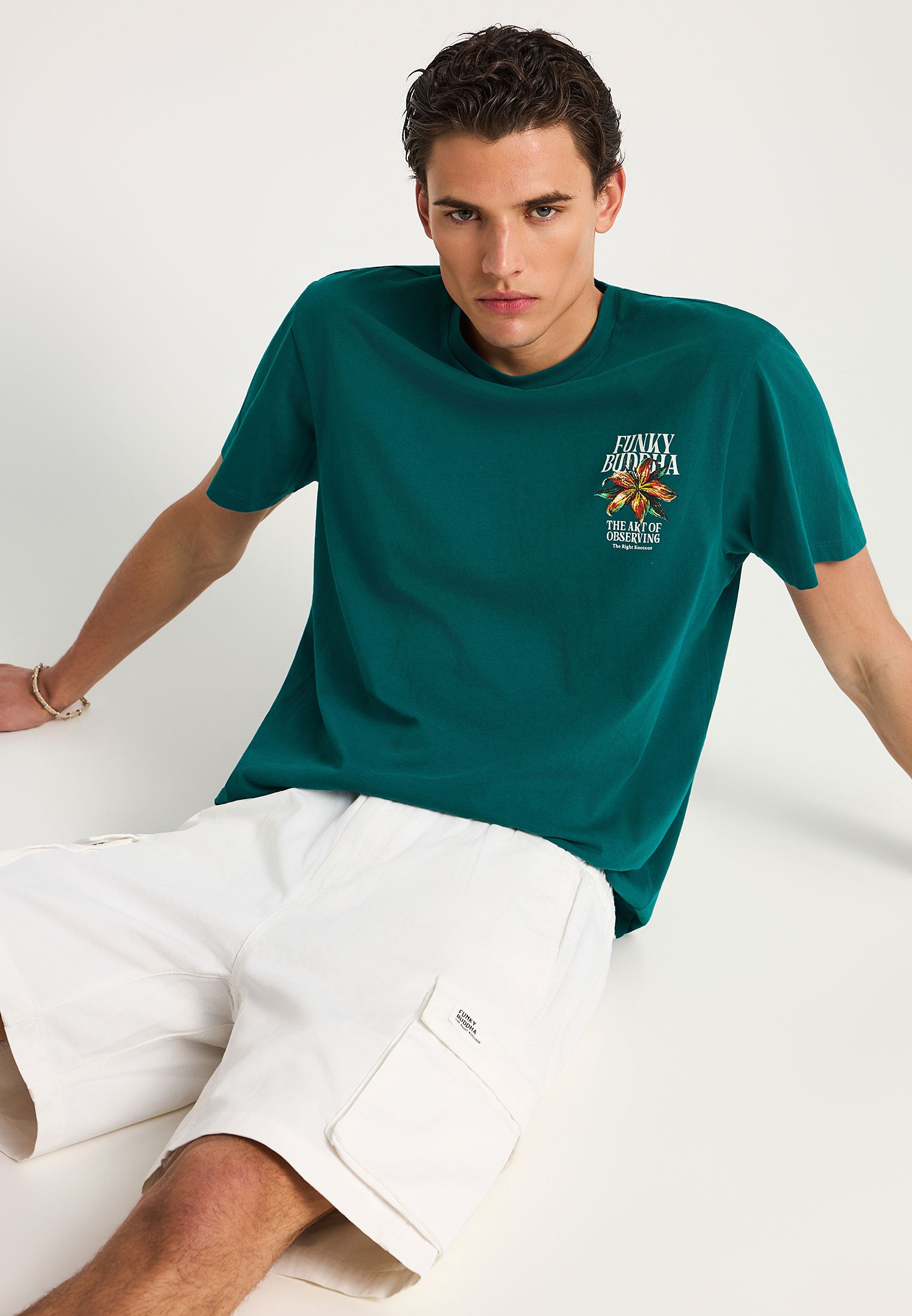 Men's Shorts Funky Buddha White