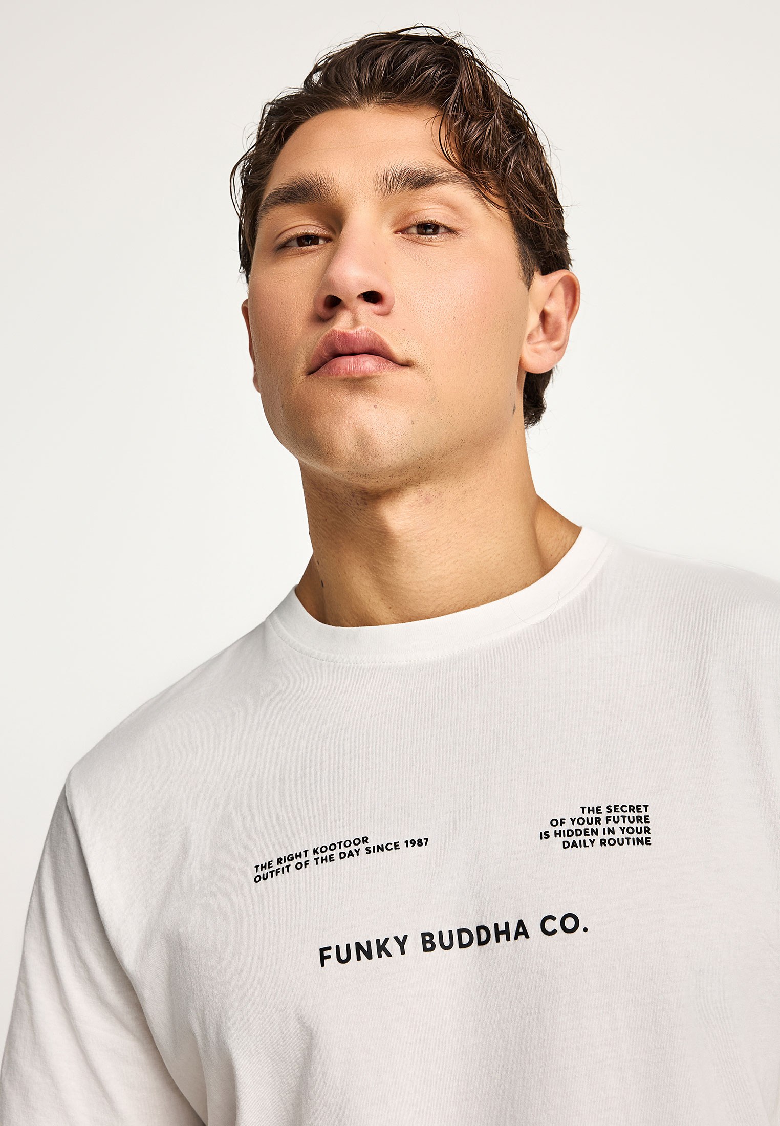 Men's Shirts Funky Buddha White