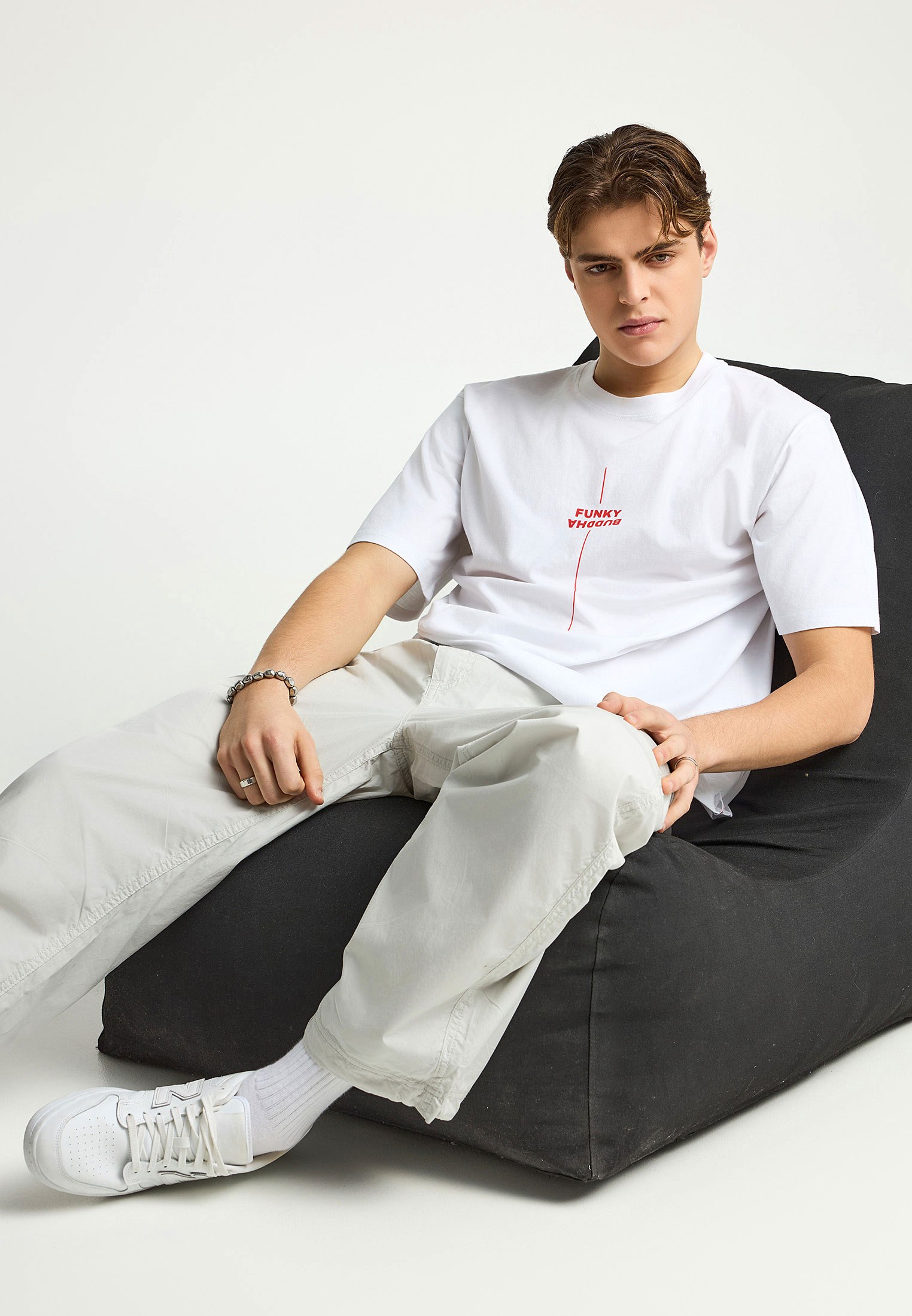 Men's Shirts Funky Buddha White