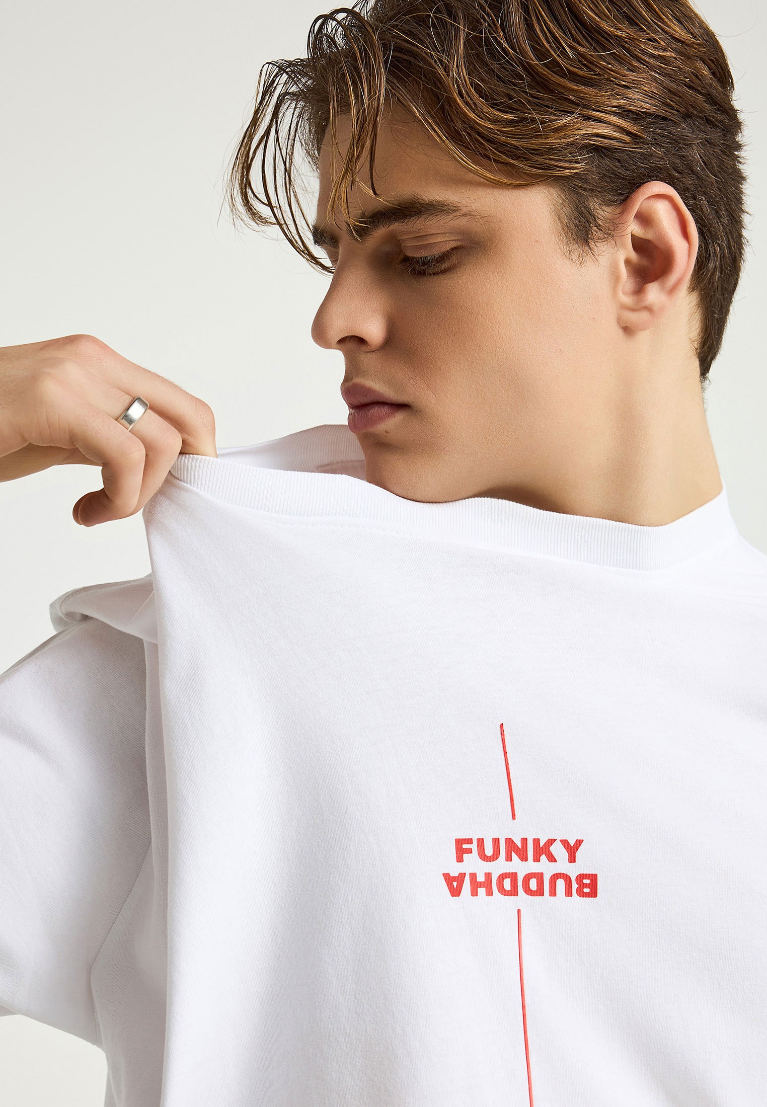 Men's Shirts Funky Buddha White