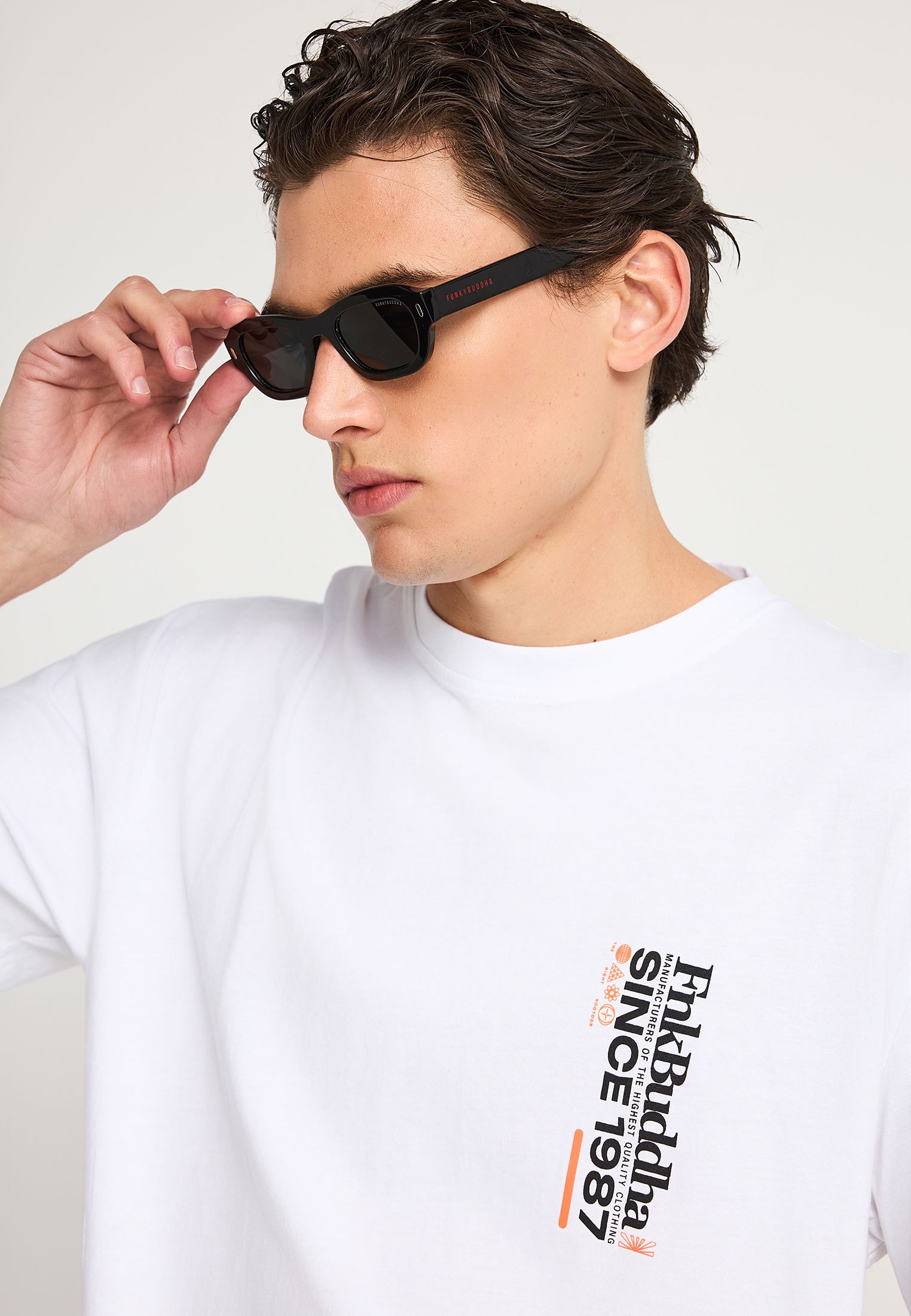 Men's Shirts Funky Buddha White