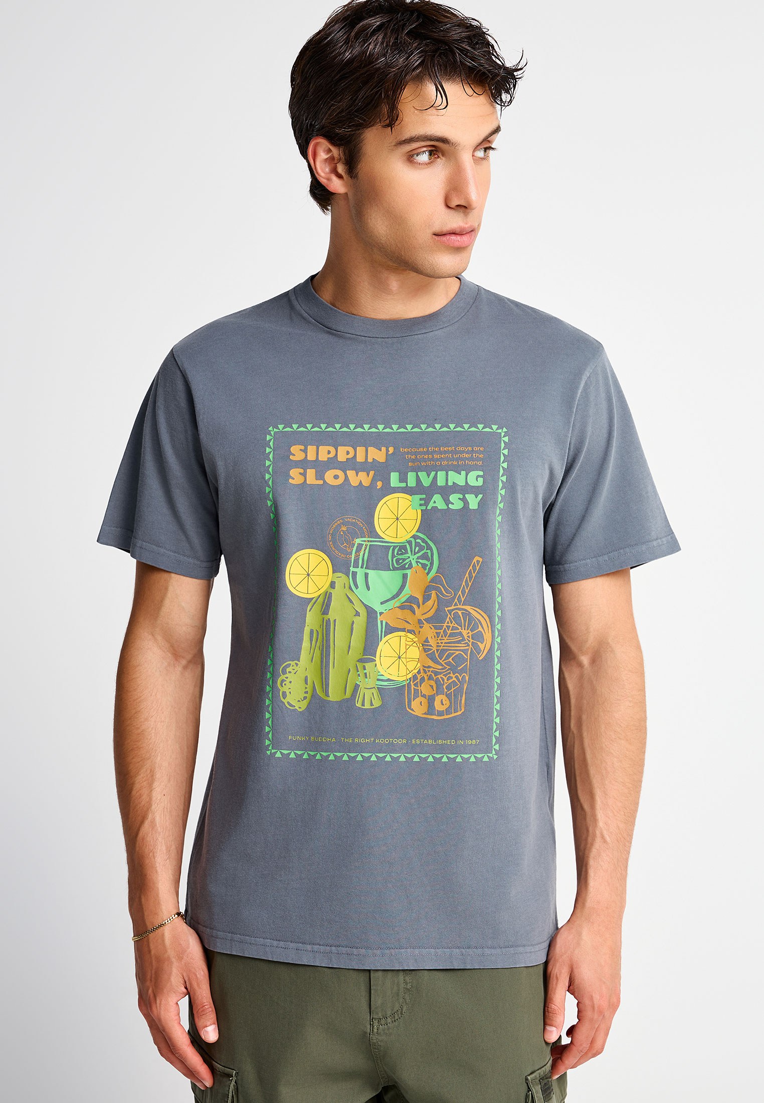 Ανδρικό βαμβακερό t-shirt με τύπωμα
