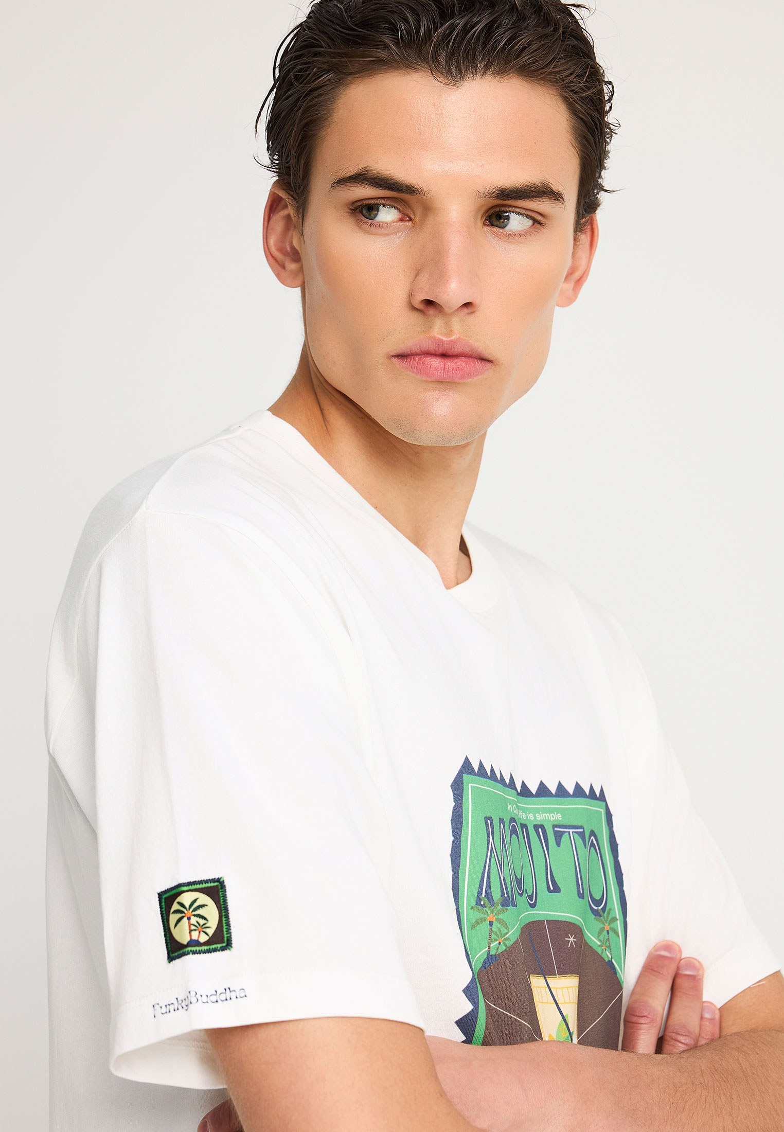 Men's Shirts Funky Buddha White