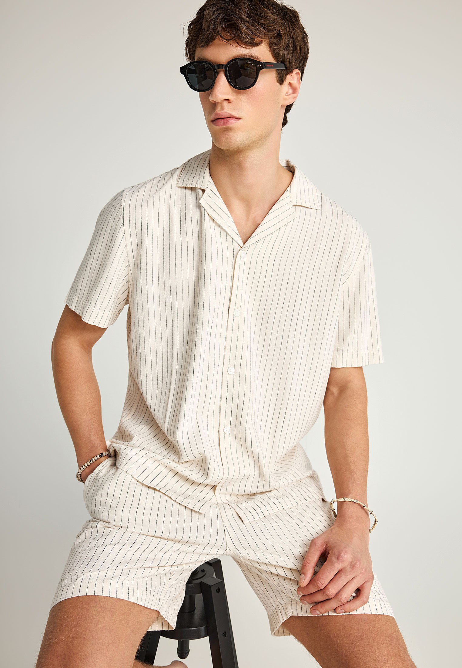 Men's Trousers Funky Buddha White