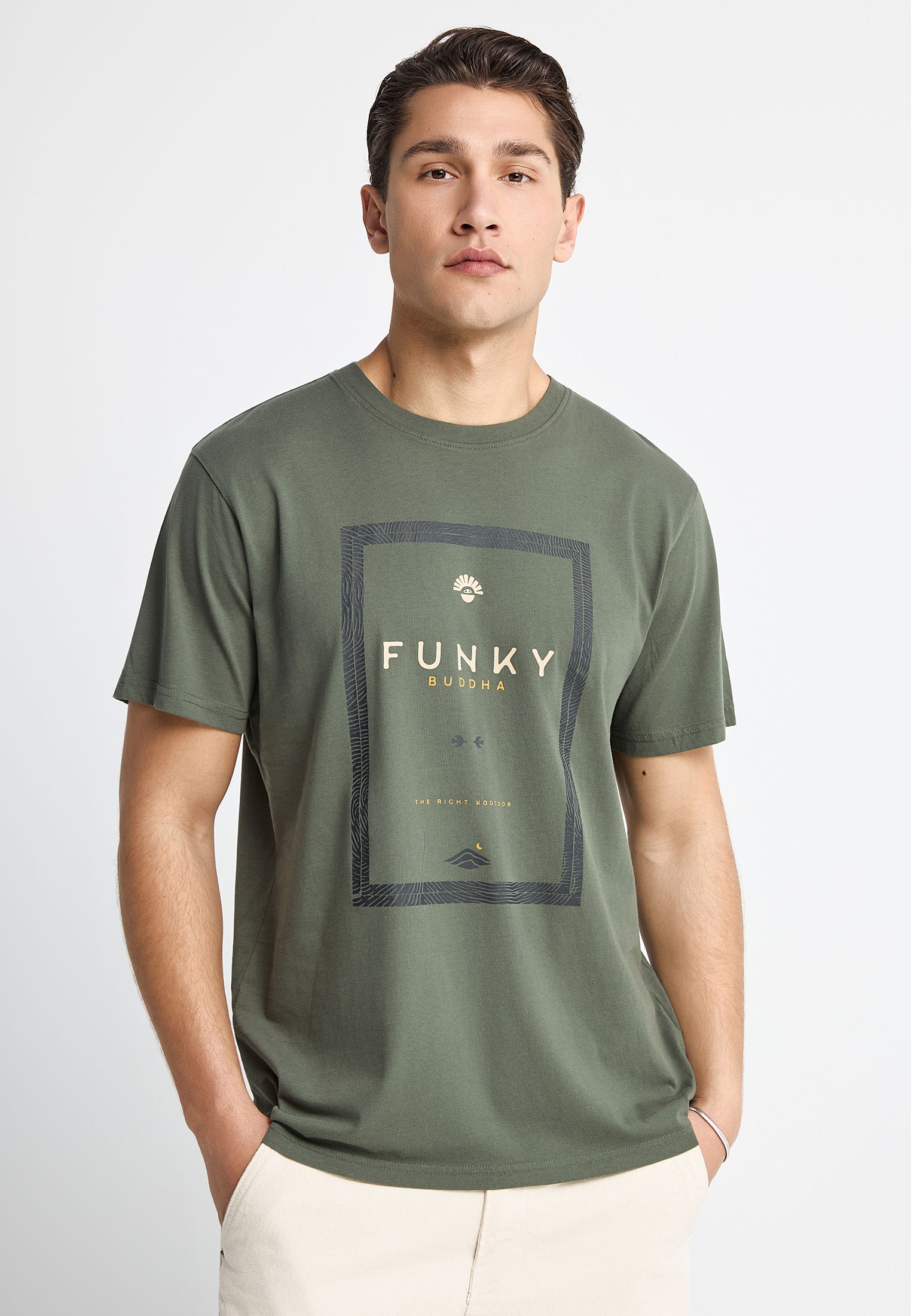 Ανδρικό βαμβακερό t-shirt με τύπωμα