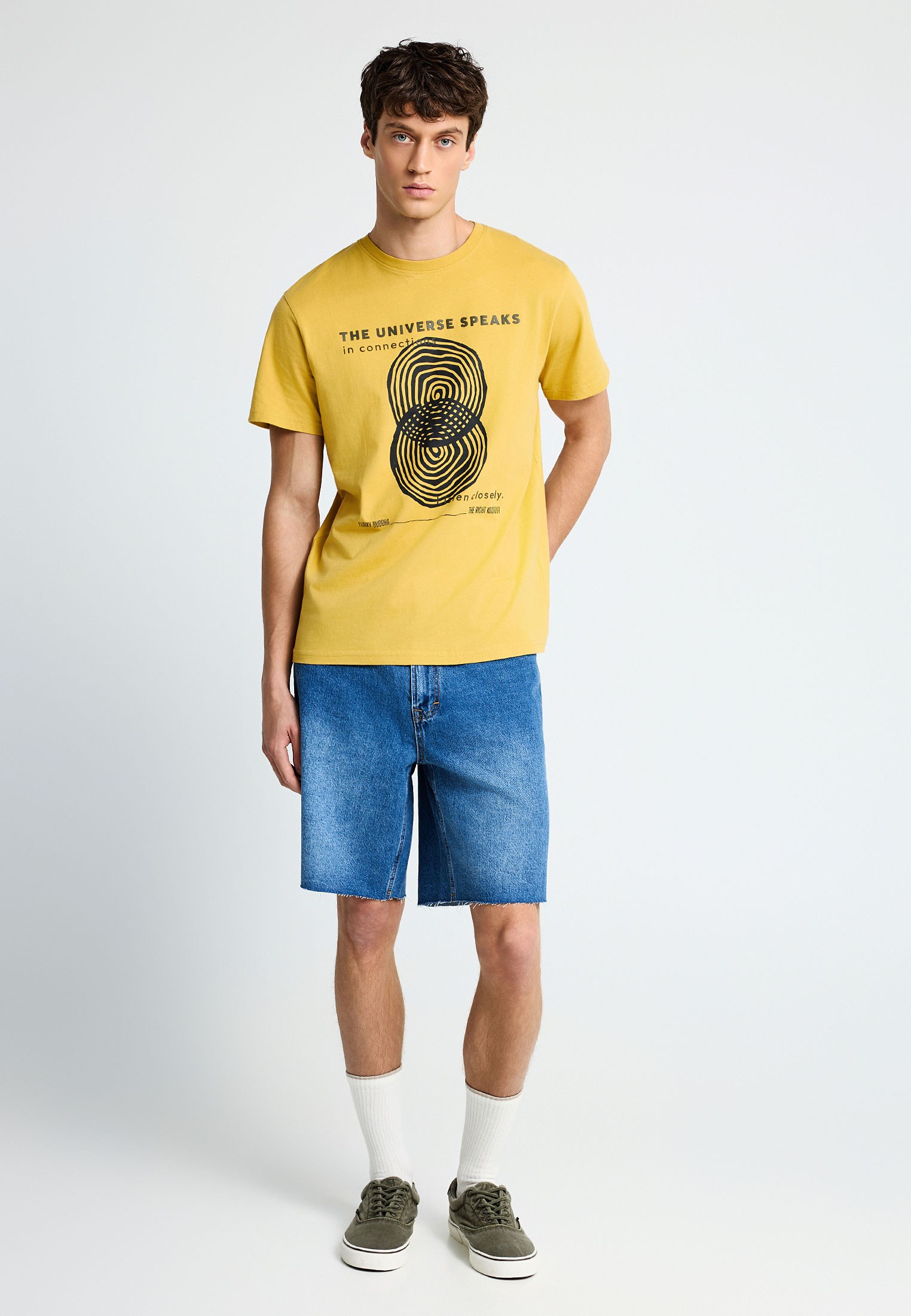 Men's Shirts Funky Buddha Yellow