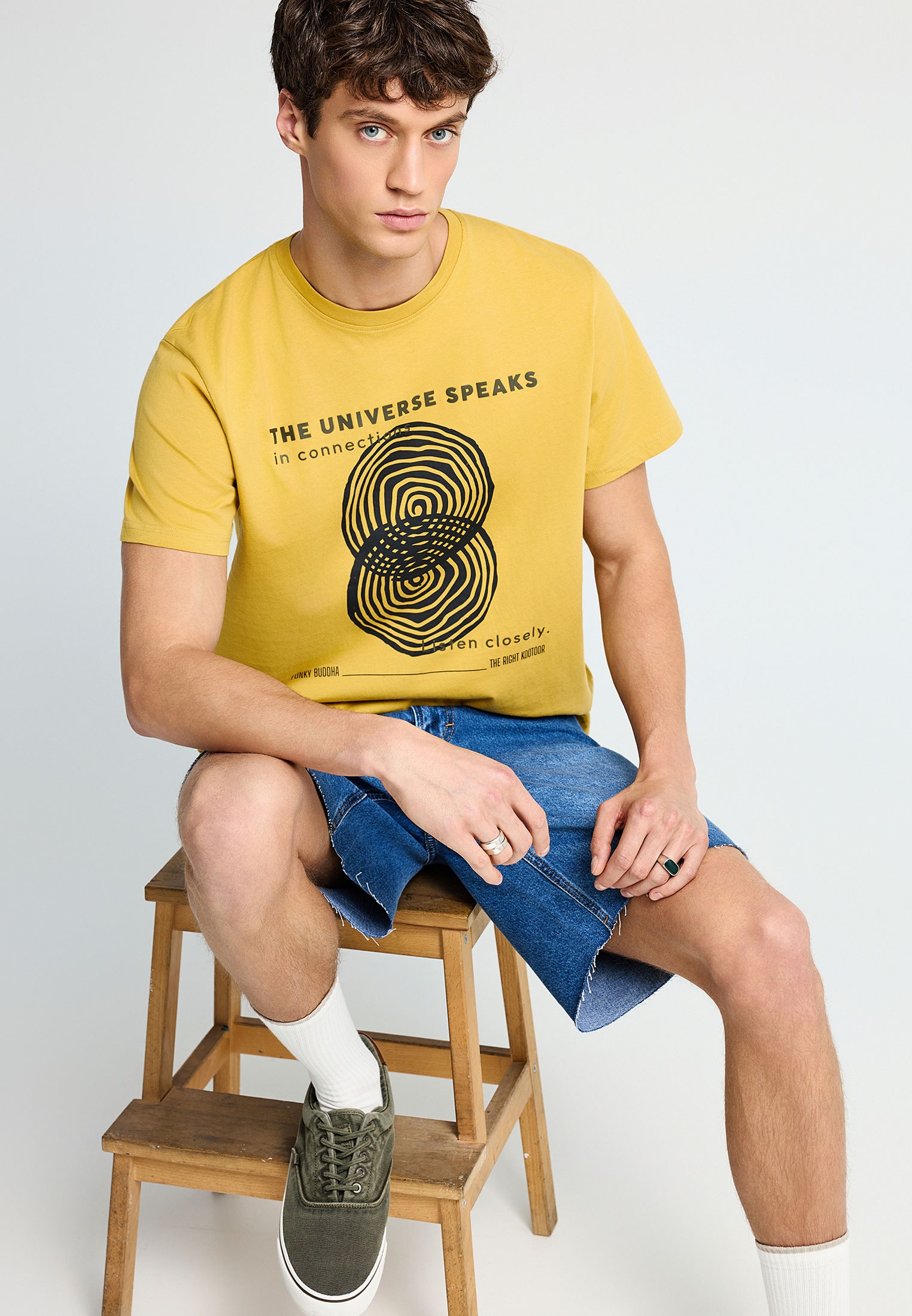 Men's Shirts Funky Buddha Yellow