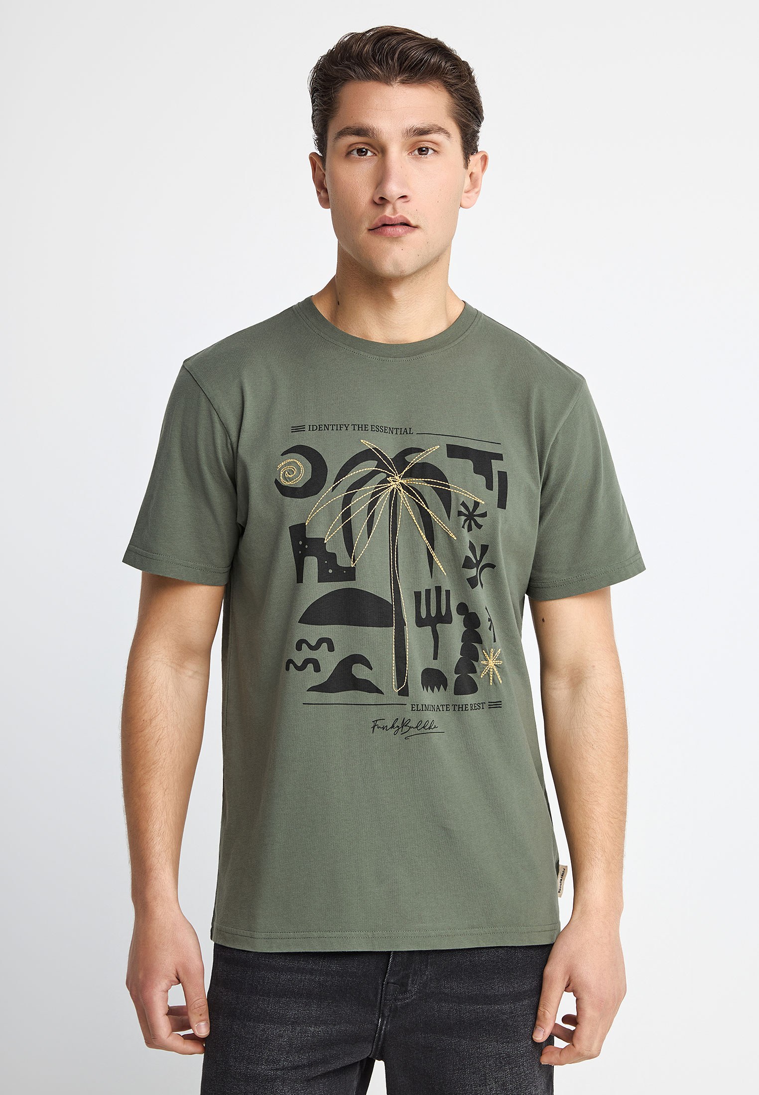 Men's Shirts Funky Buddha Green