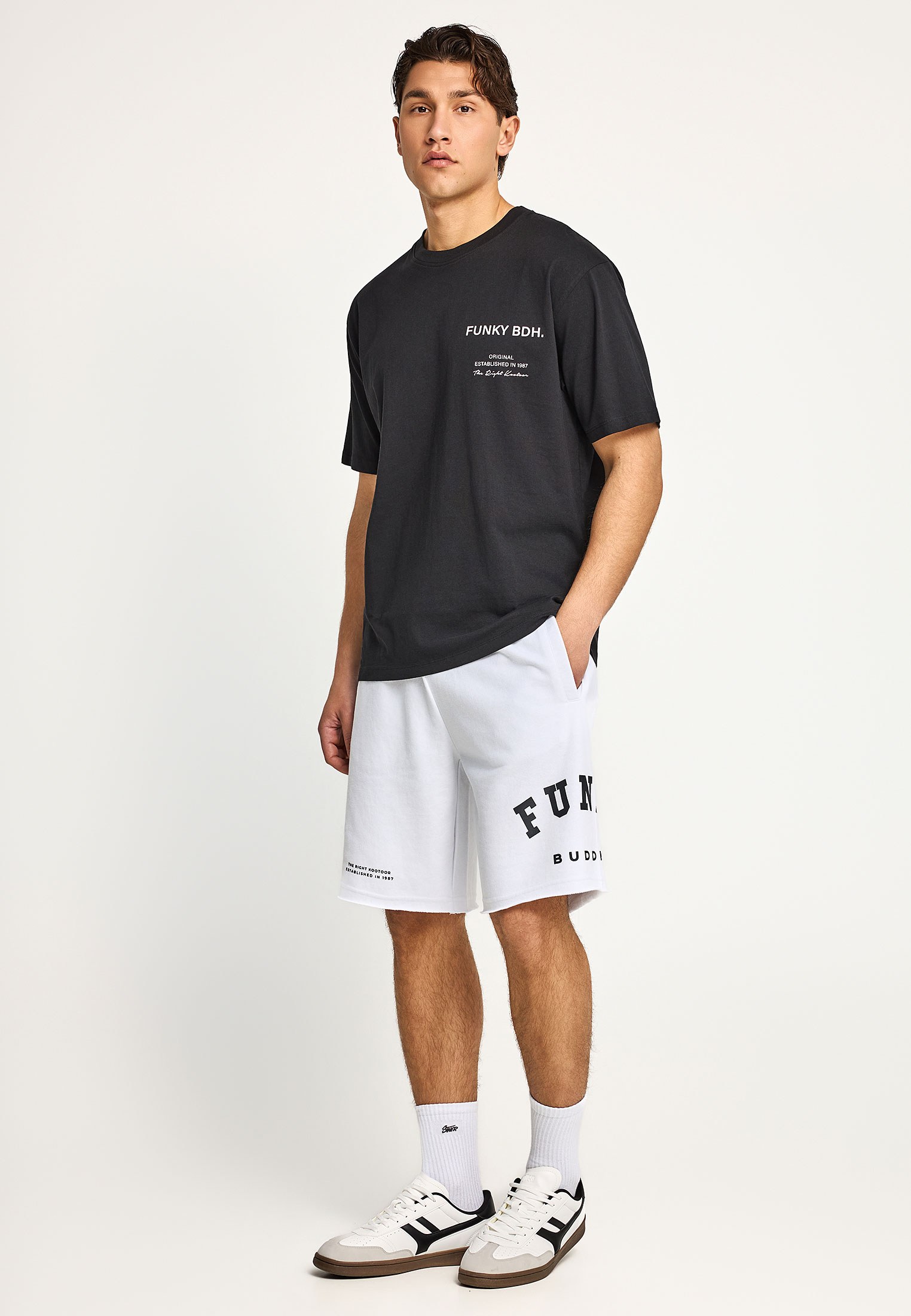 Men's Shorts Funky Buddha White