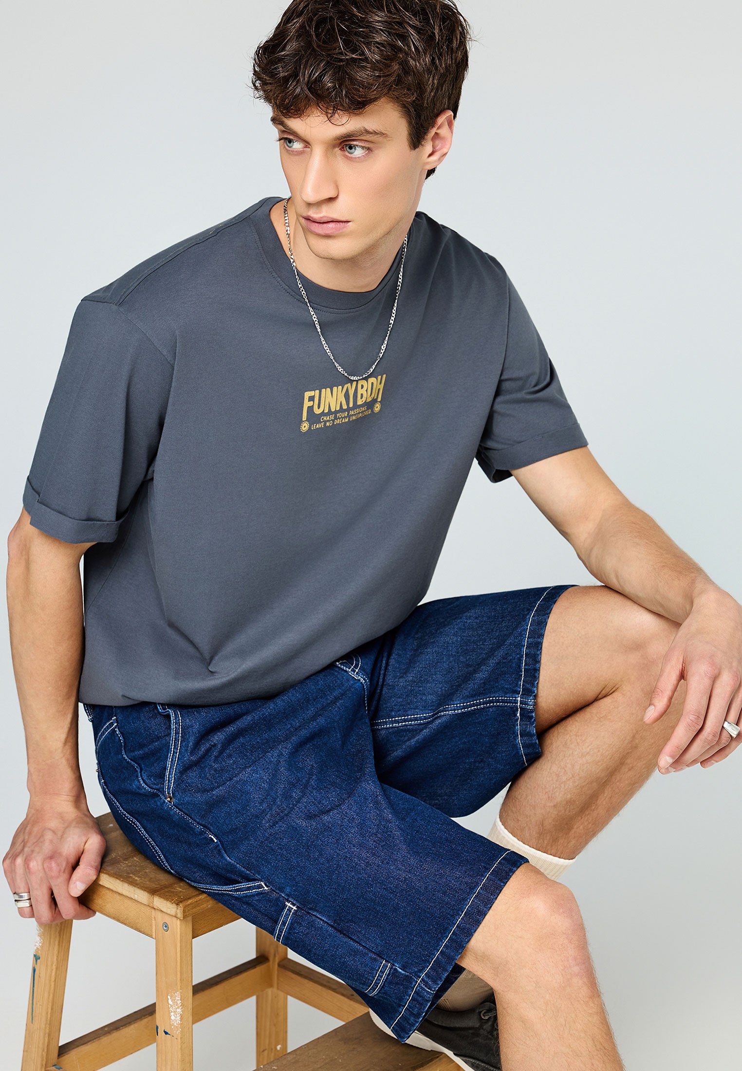 Men's Shirts Funky Buddha Gray