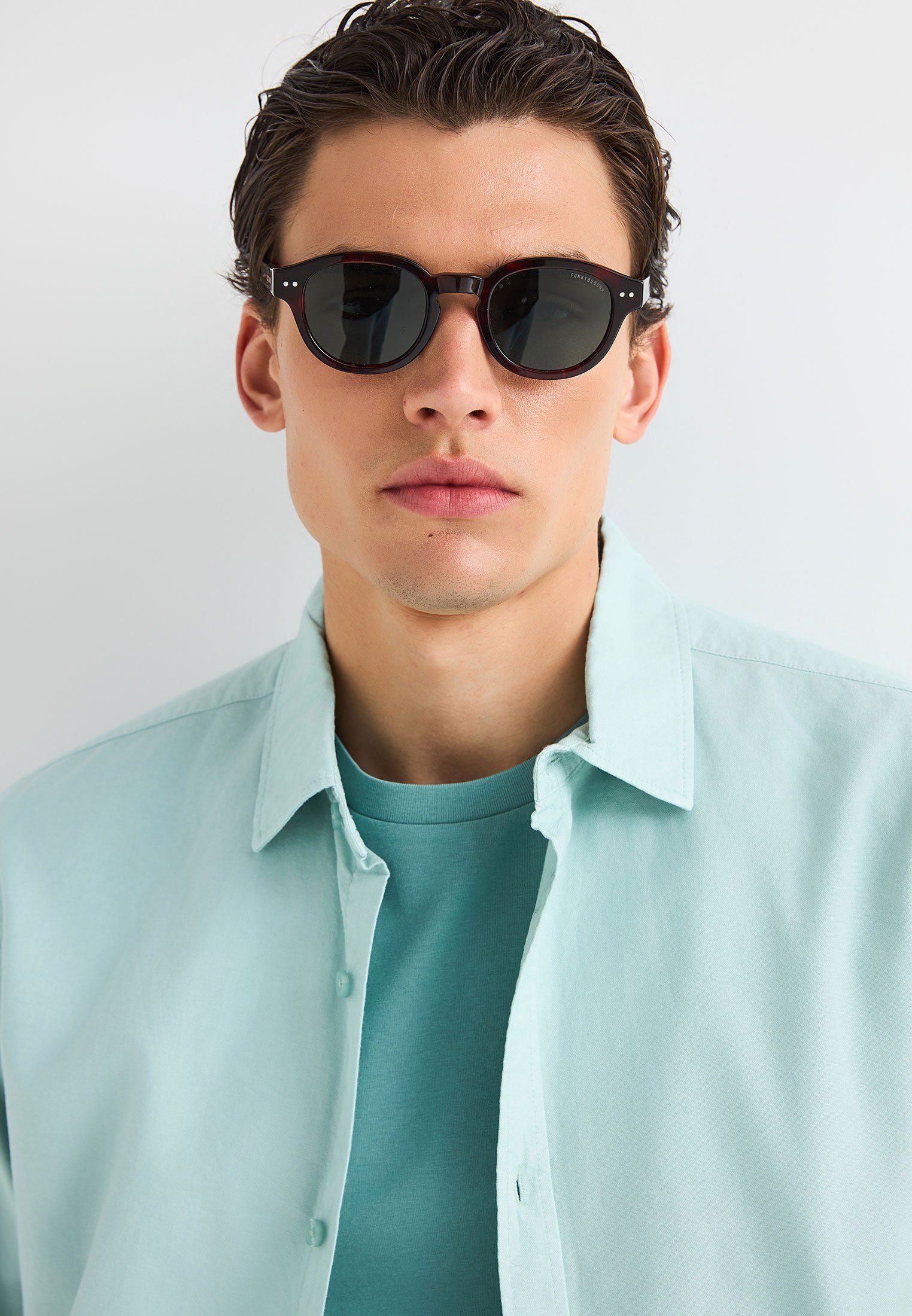 Men's Shirts Funky Buddha Blue