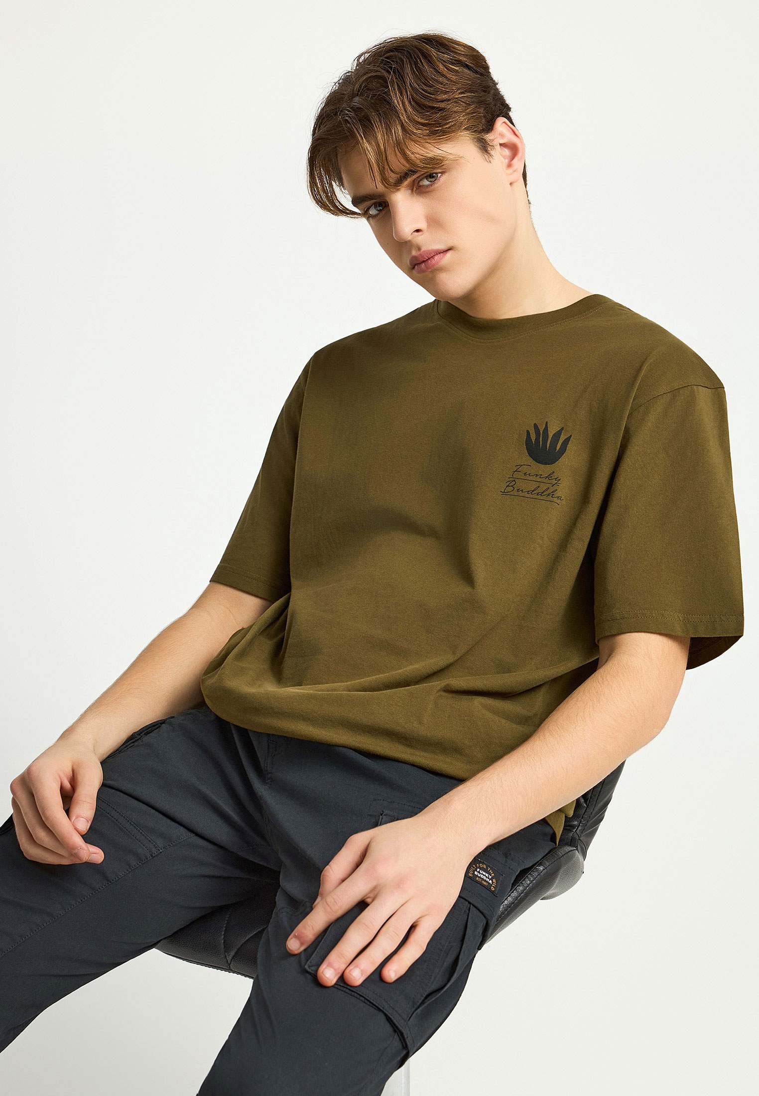 Men's Shirts Funky Buddha Olive