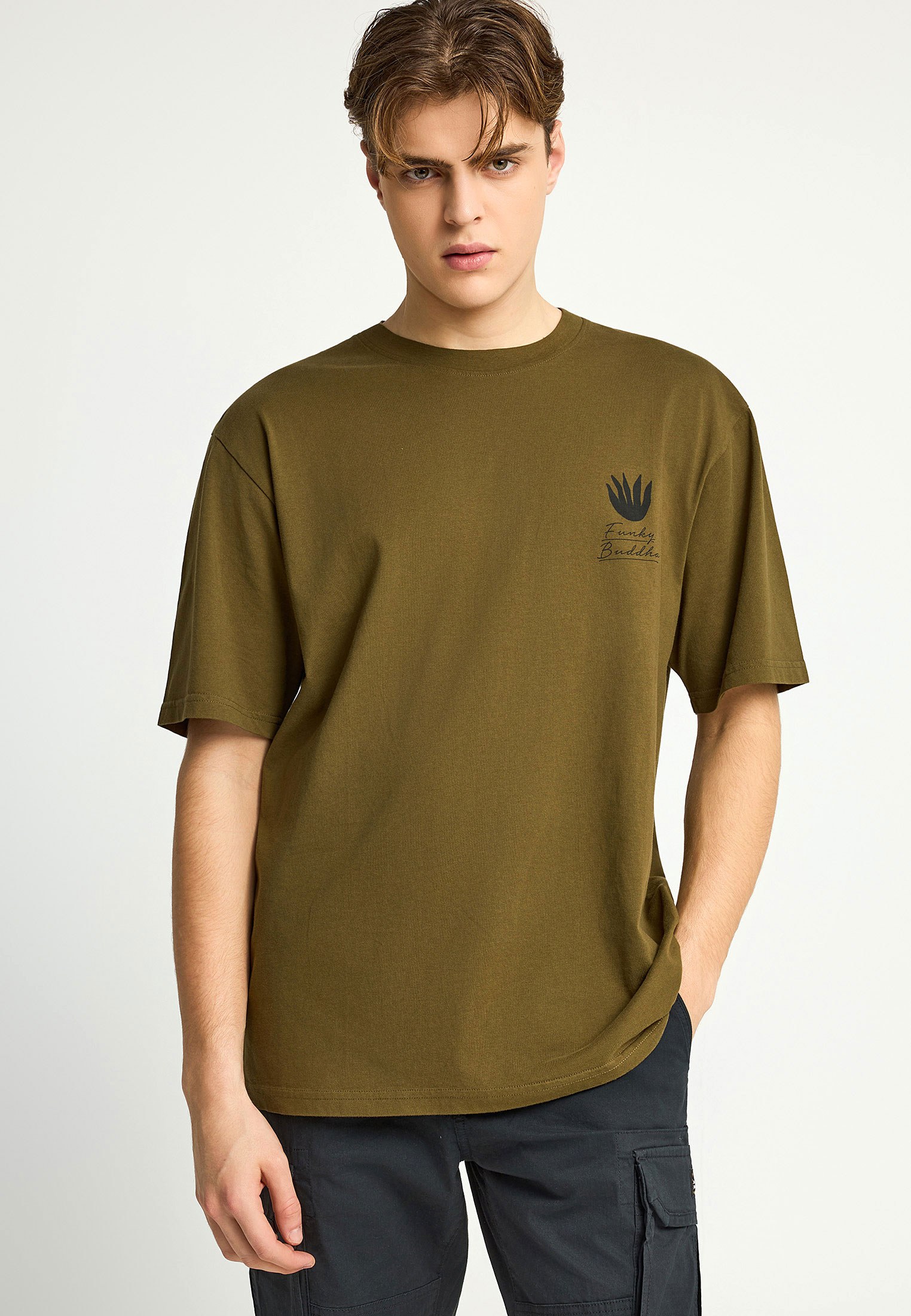Men's Shirts Funky Buddha Olive