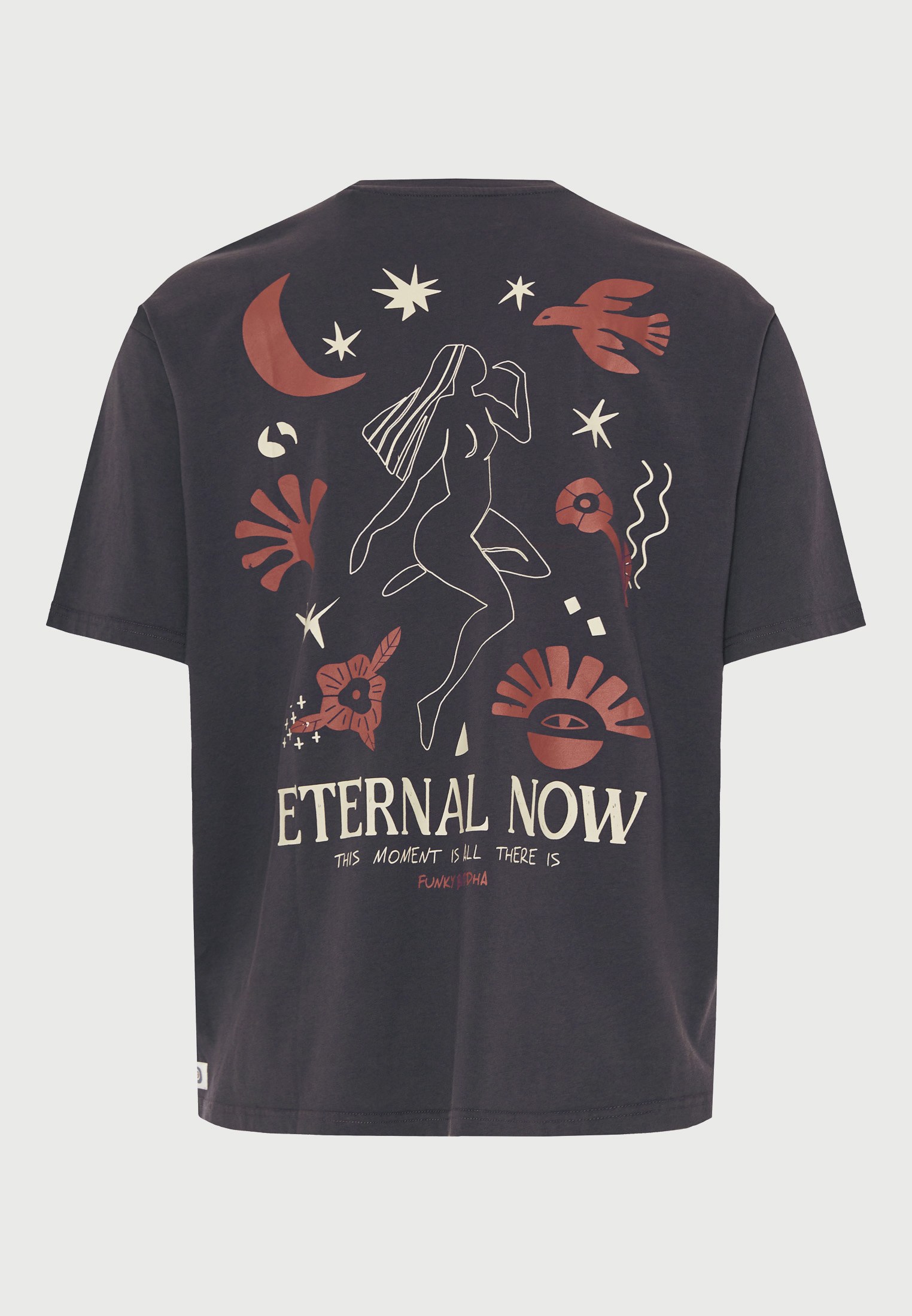 T-shirt με τύπωμα στην πλάτη