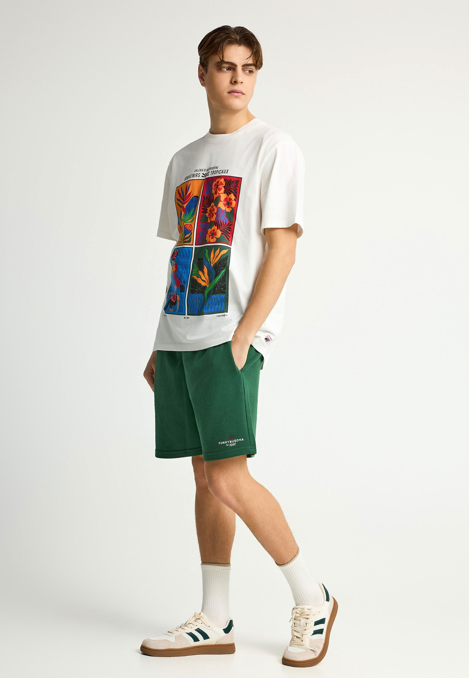 Ανδρική αθλητική βερμούδα με λογότυπο φωτογραφία