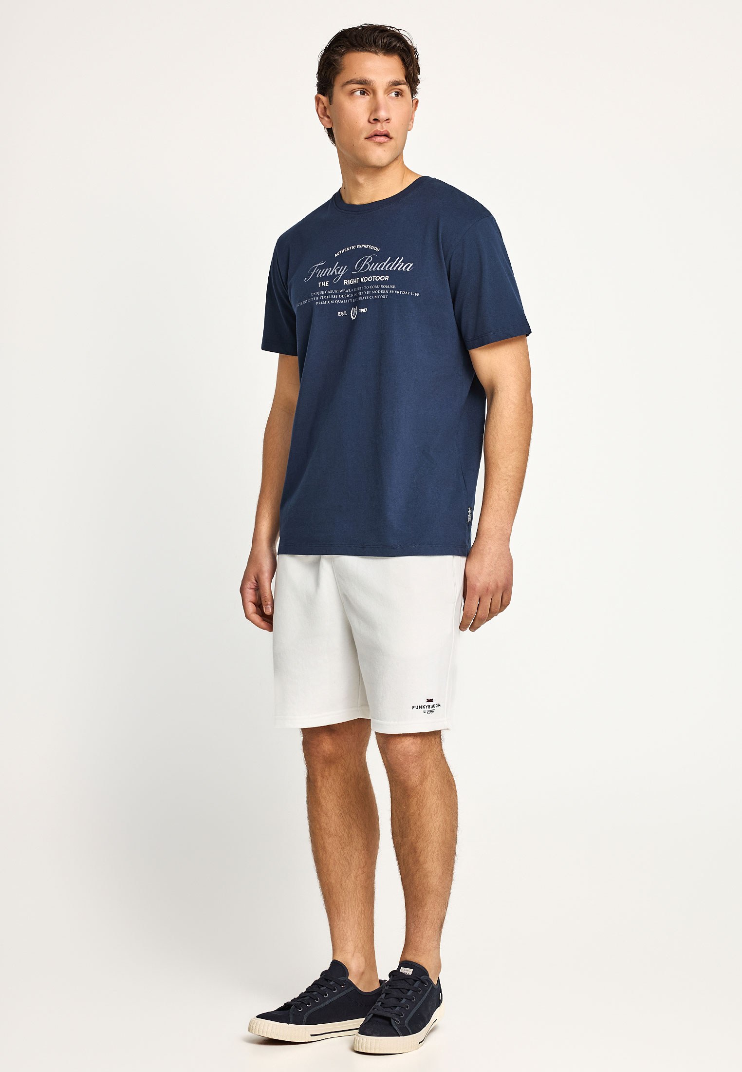 Men's Shorts Funky Buddha White