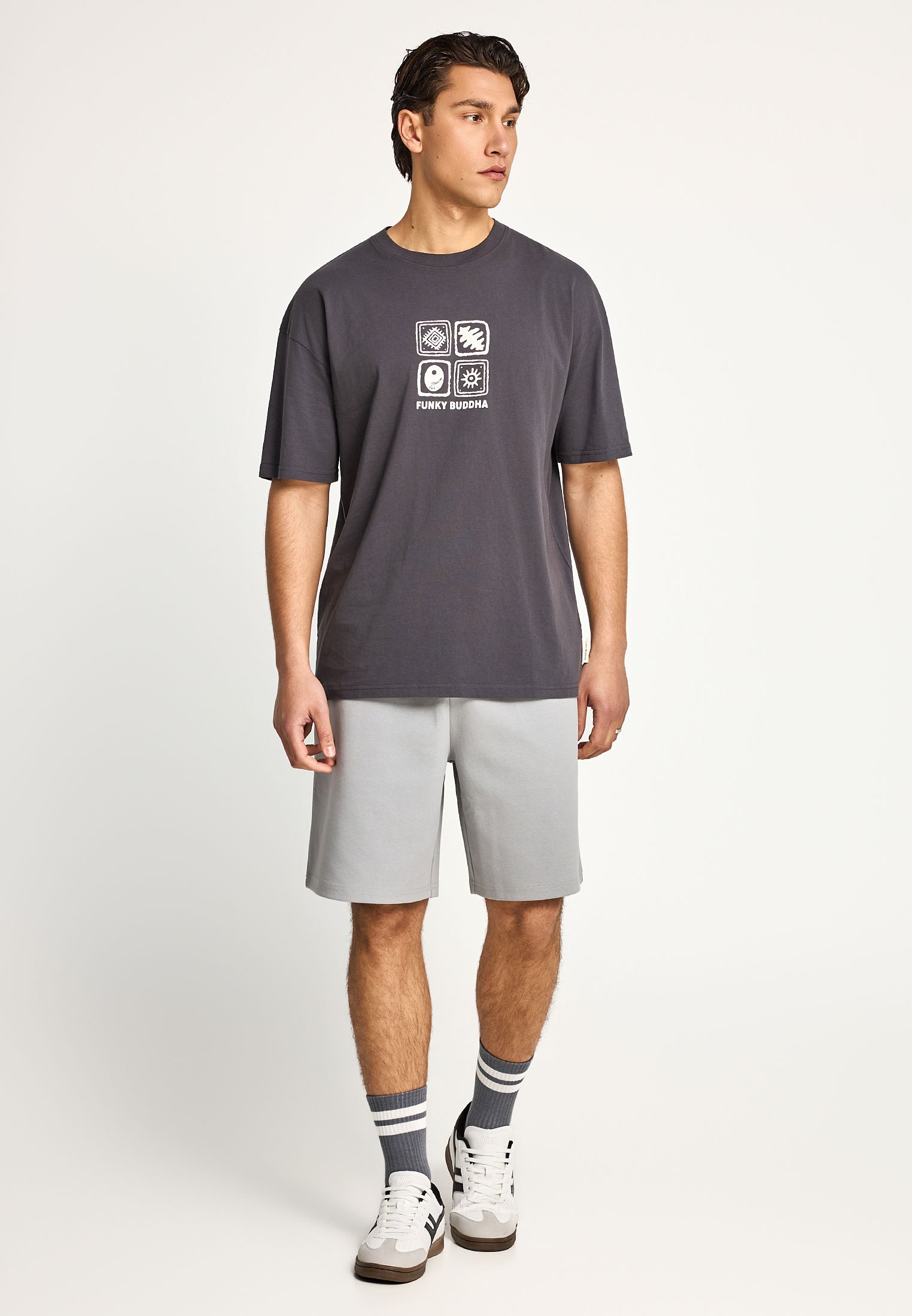 Men's Shirts Funky Buddha Gray