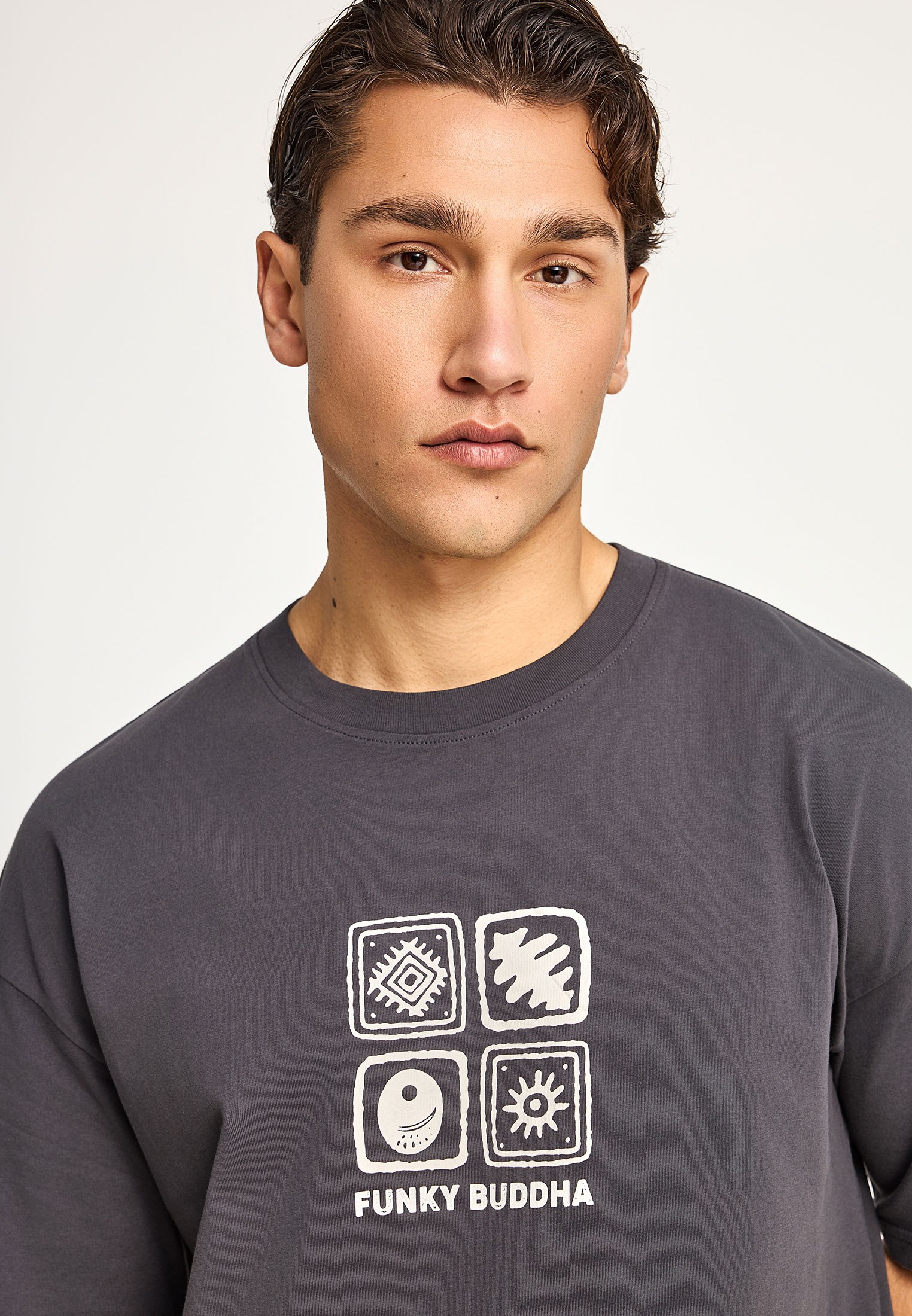 Men's Shirts Funky Buddha Gray
