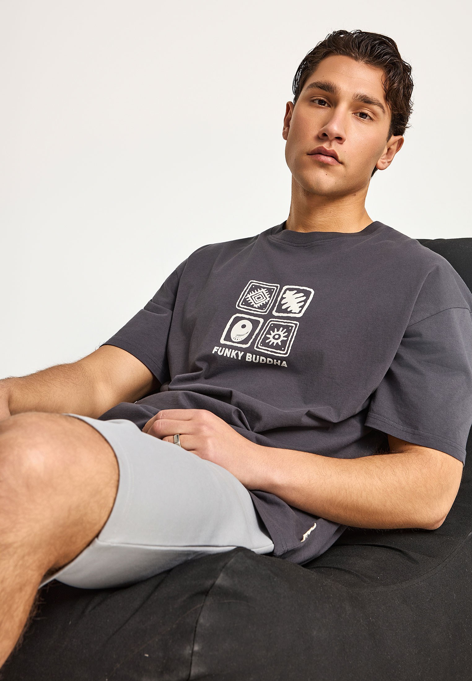 Men's Shirts Funky Buddha Gray