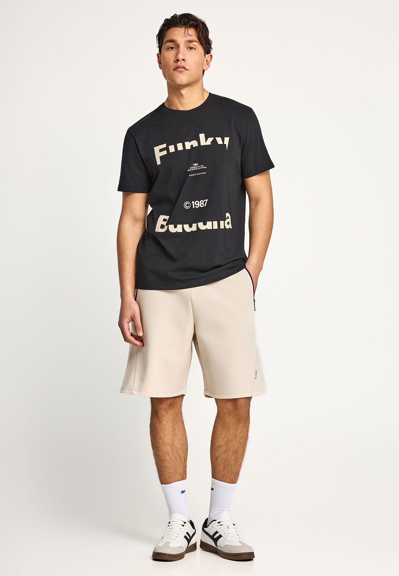 Men's Shorts Funky Buddha White