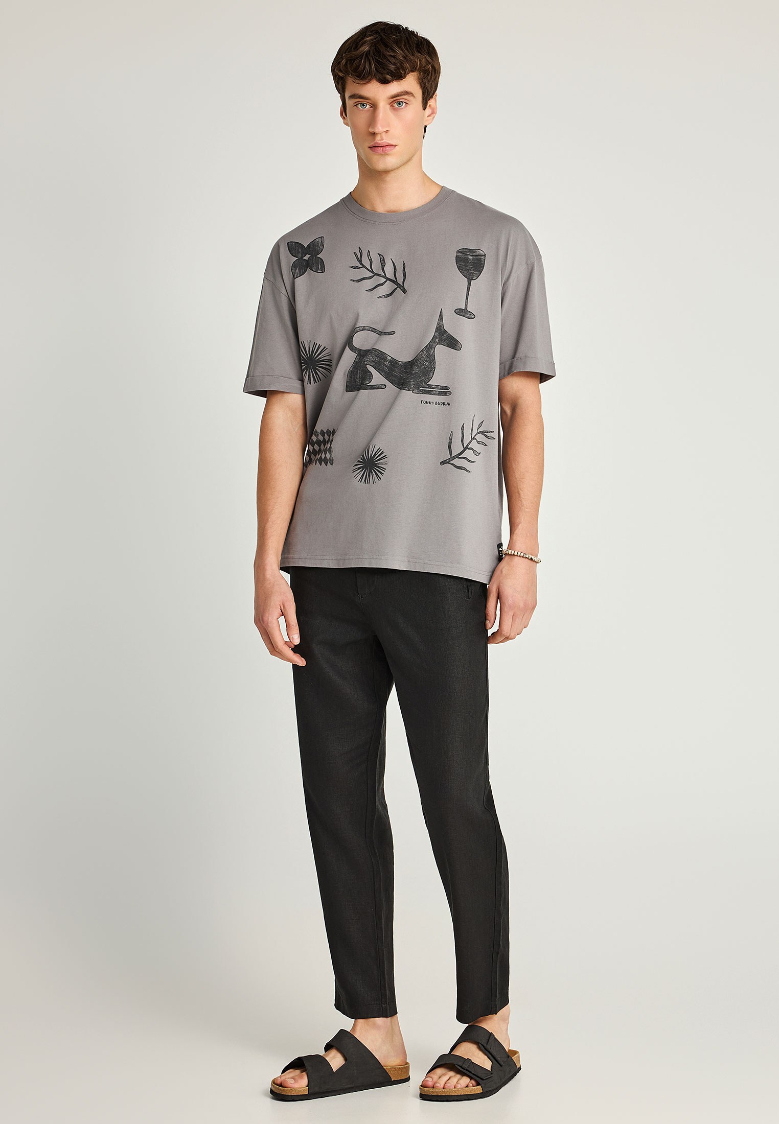 Men's Shirts Funky Buddha Gray