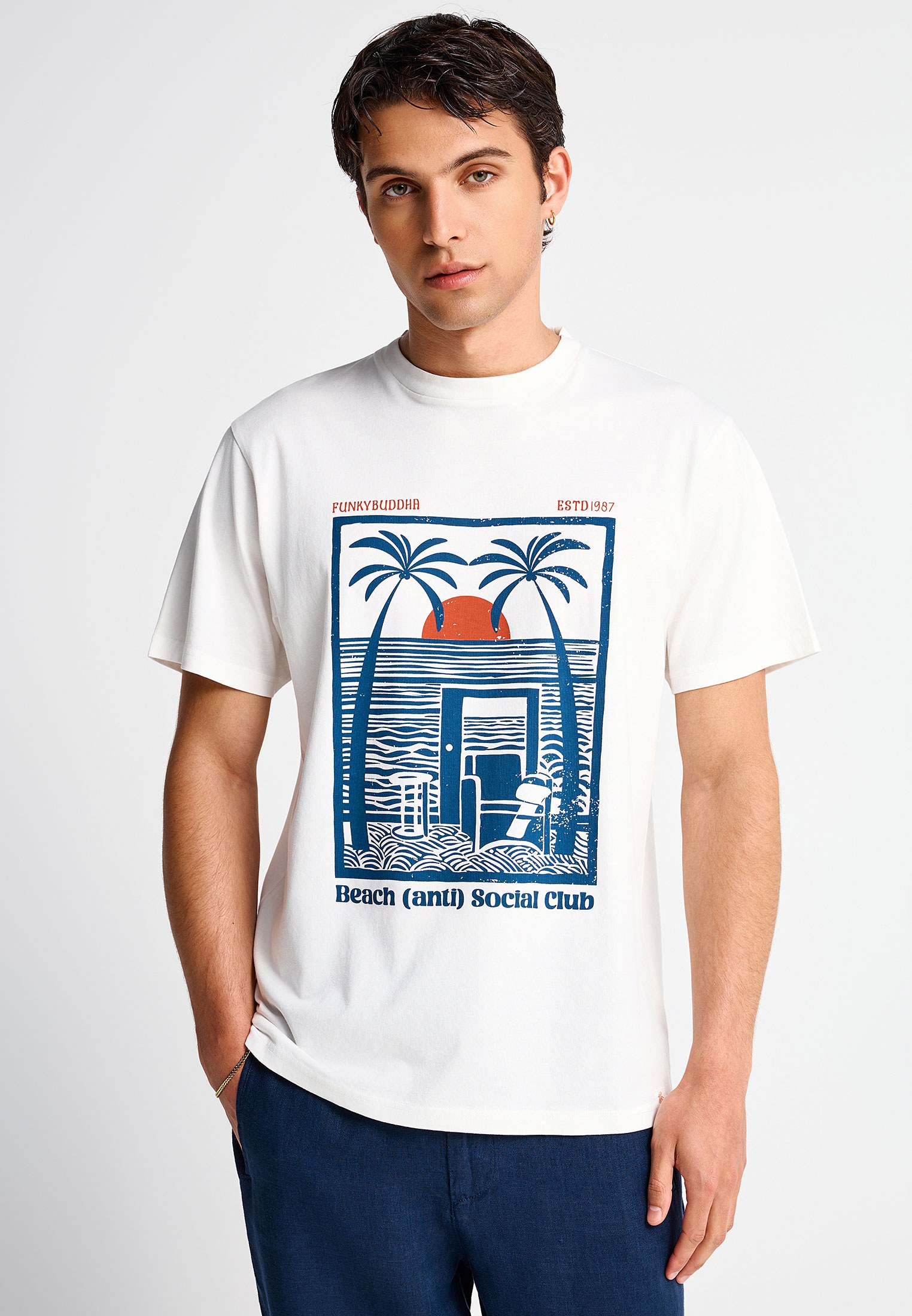 Ανδρικό βαμβακερό t-shirt με τύπωμα