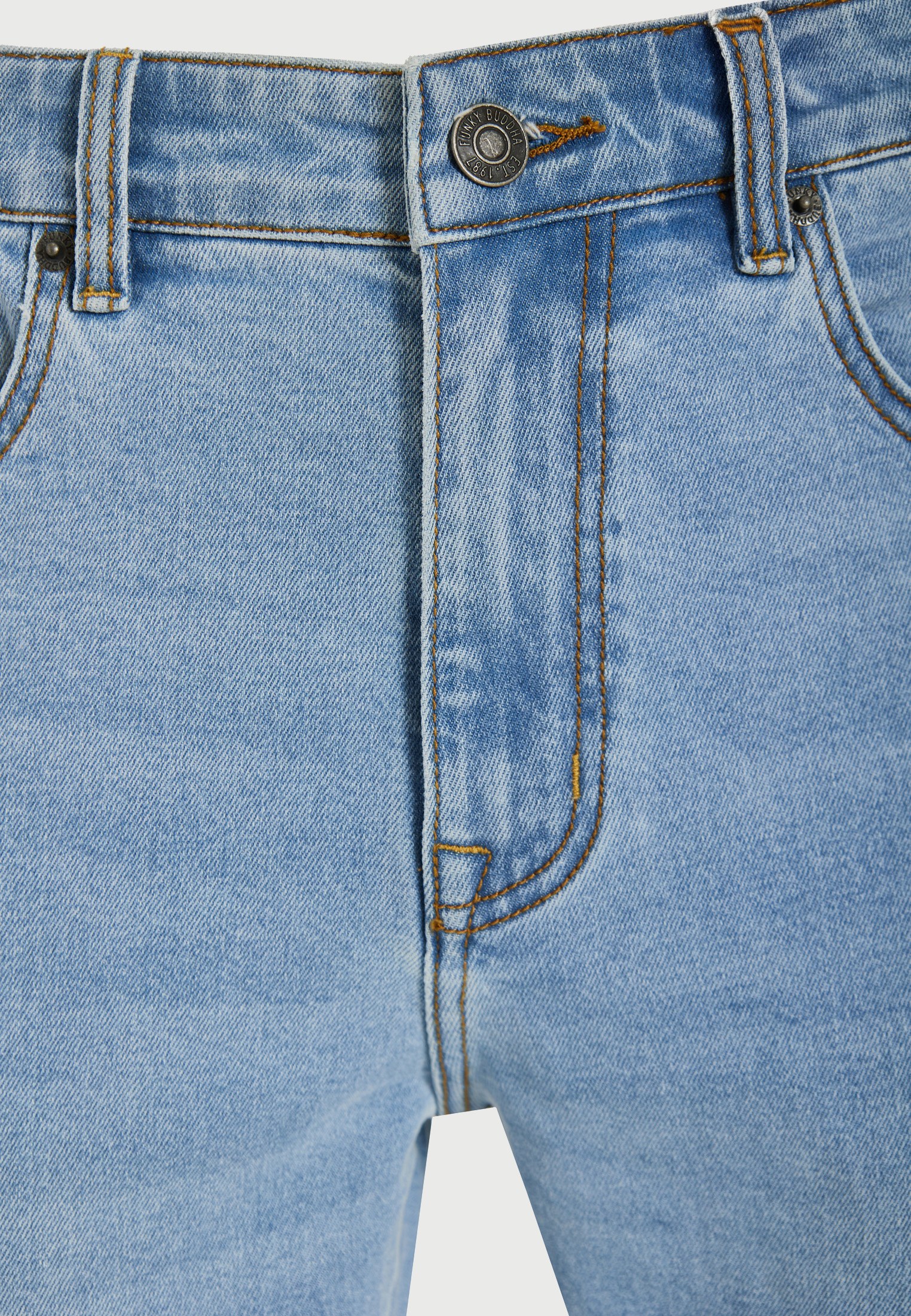 Ανδρικό slim tapered τζην με washed effects