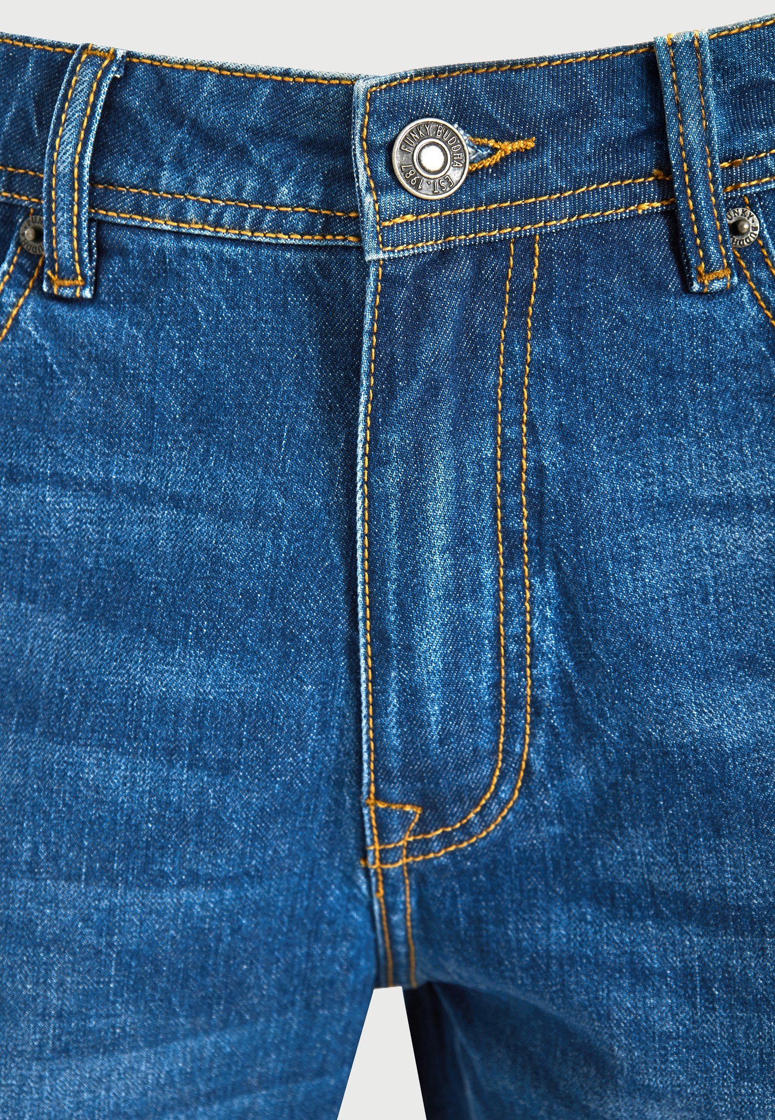 Ανδρικό slim tapered τζην με washed effects