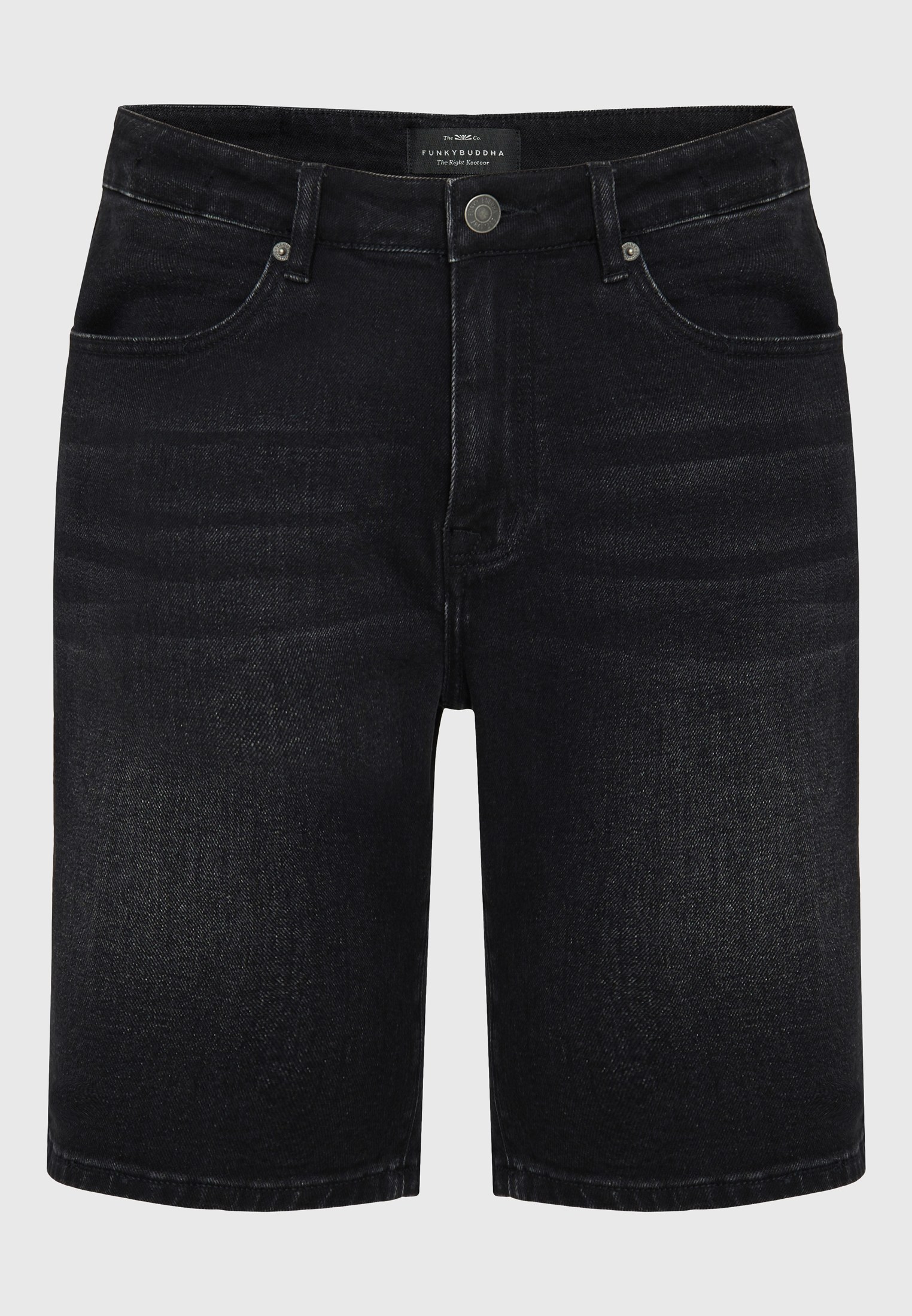 Ανδρική slim tapered βερμούδα τζην φωτογραφία