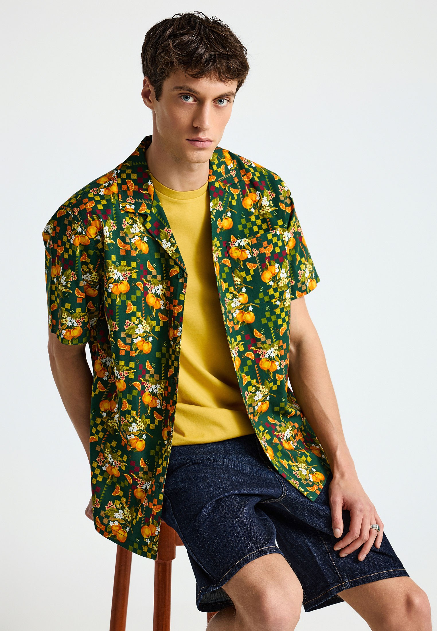 Ανδρική slim tapered βερμούδα τζην -The essentials