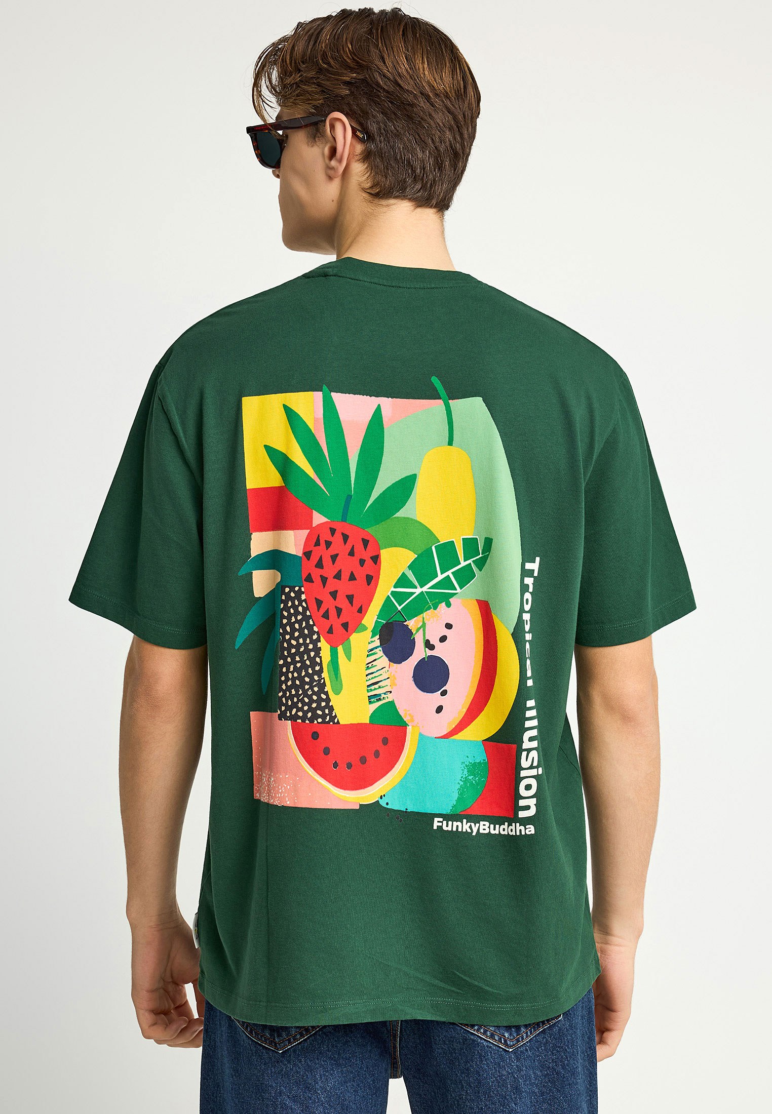 Men's Shirts Funky Buddha Green