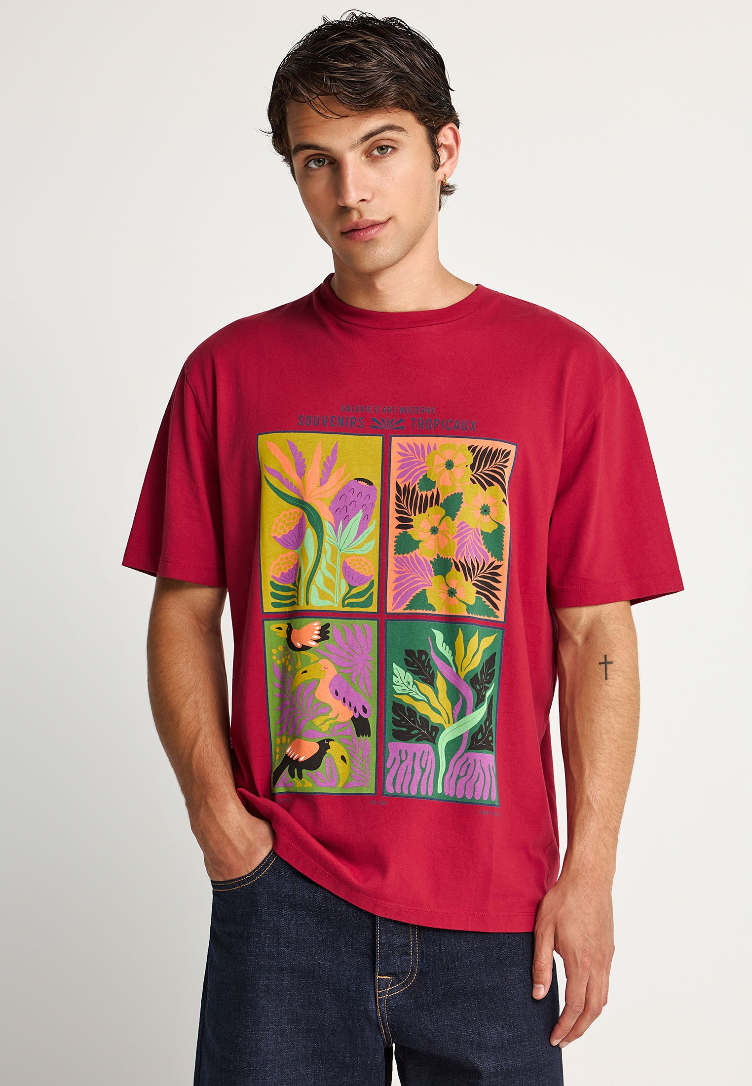 Ανδρικό relaxed t-shirt με τύπωμα