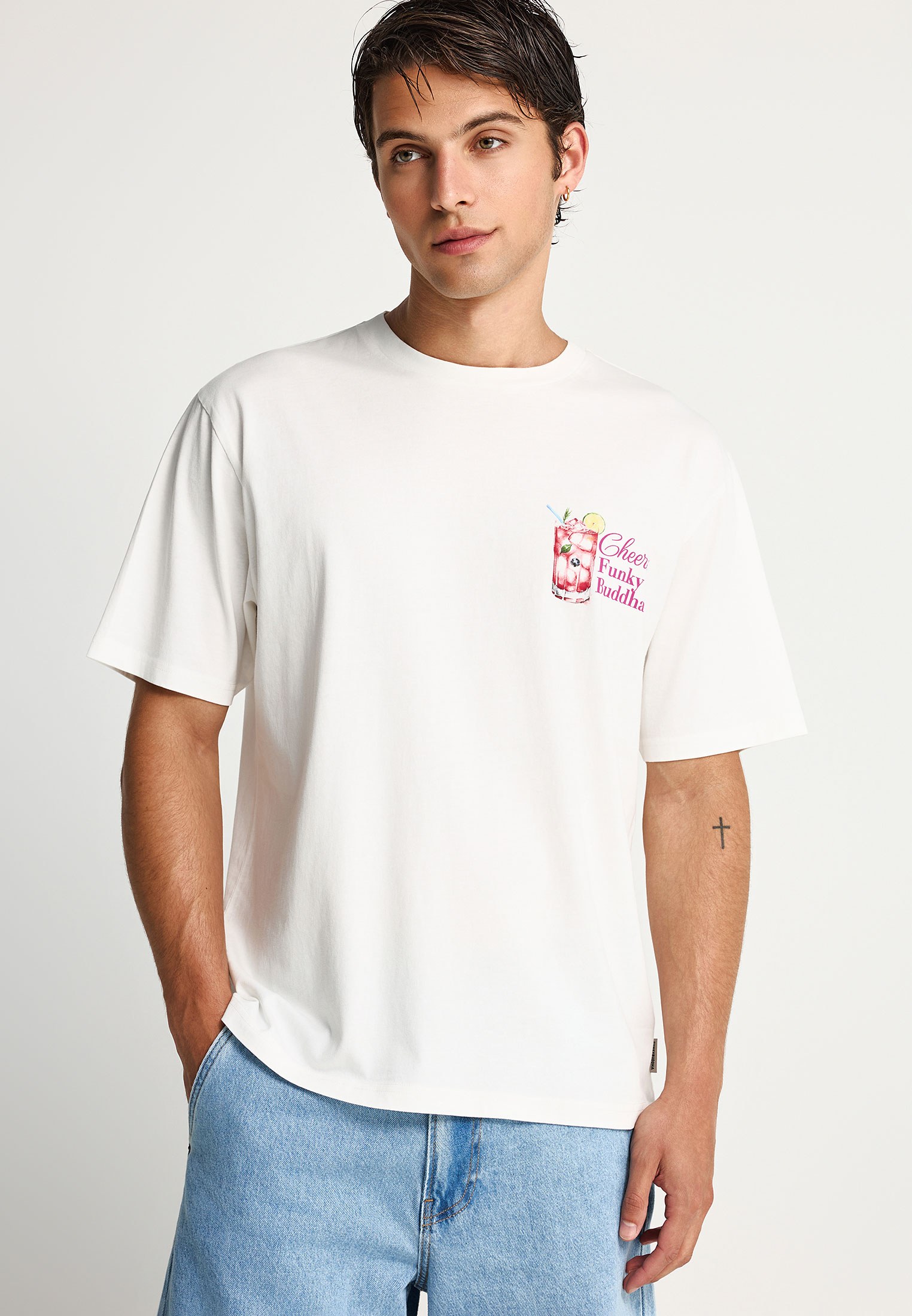 Ανδρικό βαμβακερό t-shirt με τύπωμα